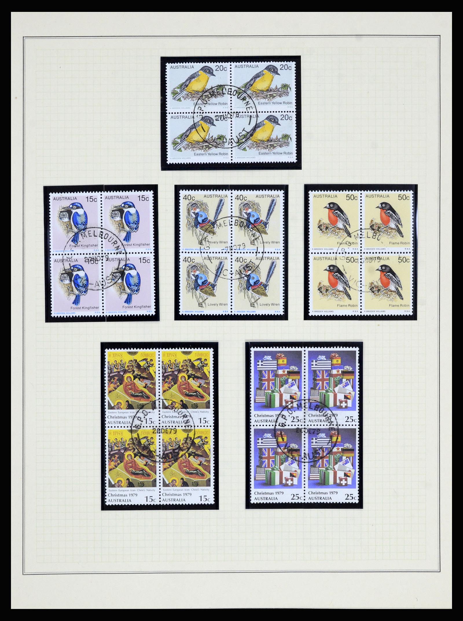 37049 054 - Postzegelverzameling 37049 Australië 1913-1990.