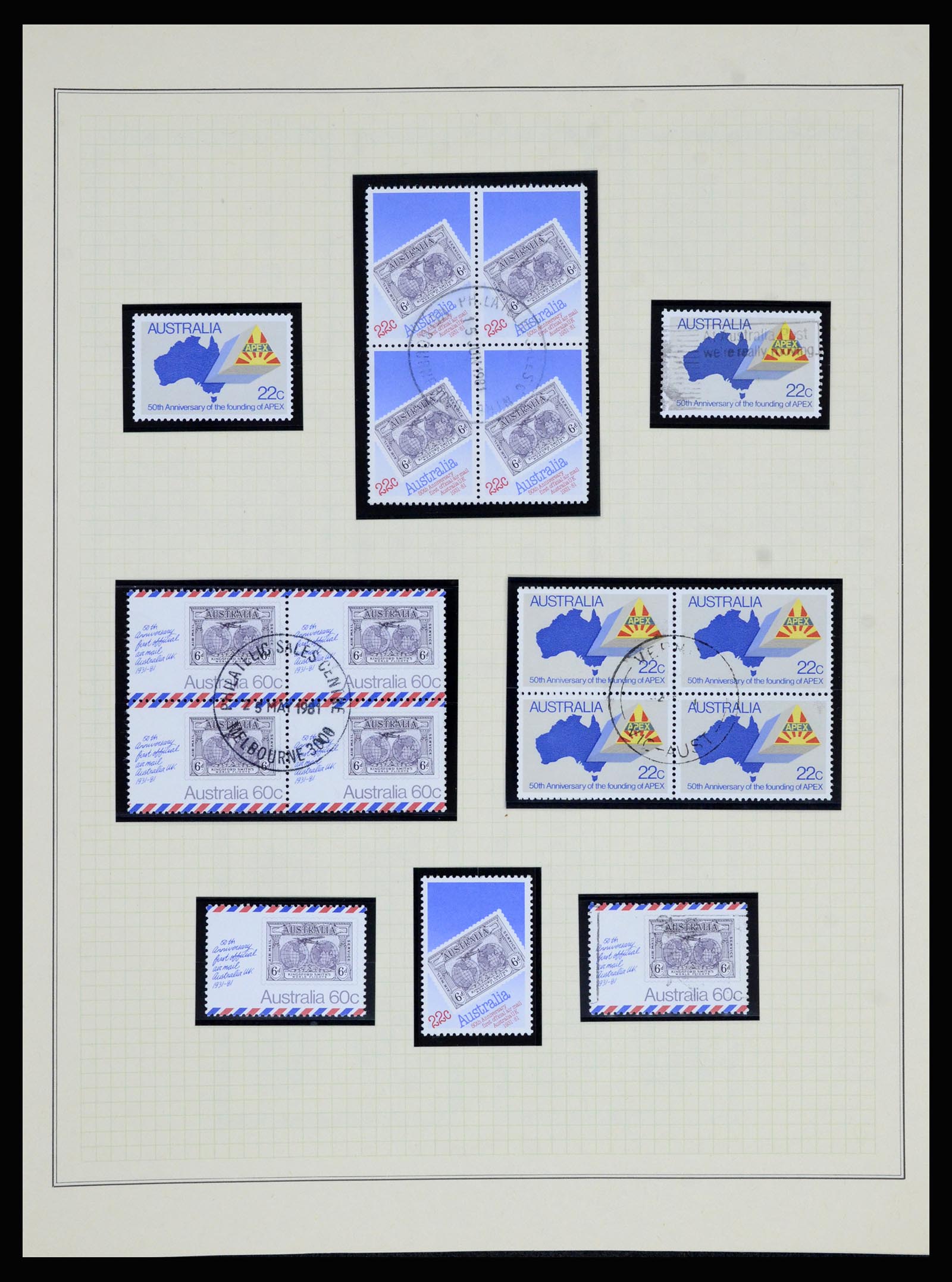 37049 070 - Postzegelverzameling 37049 Australië 1913-1990.