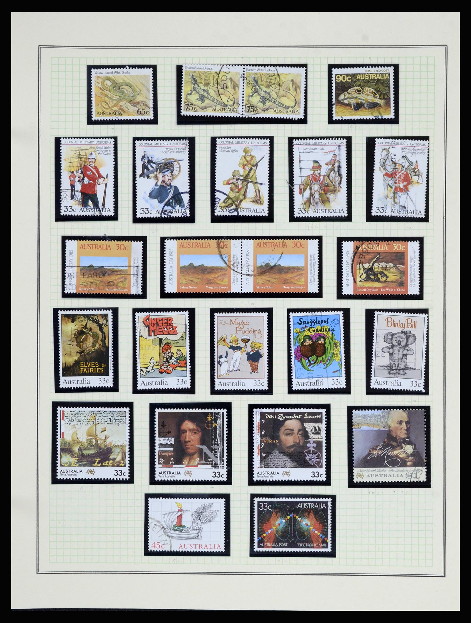 37049 092 - Postzegelverzameling 37049 Australië 1913-1990.