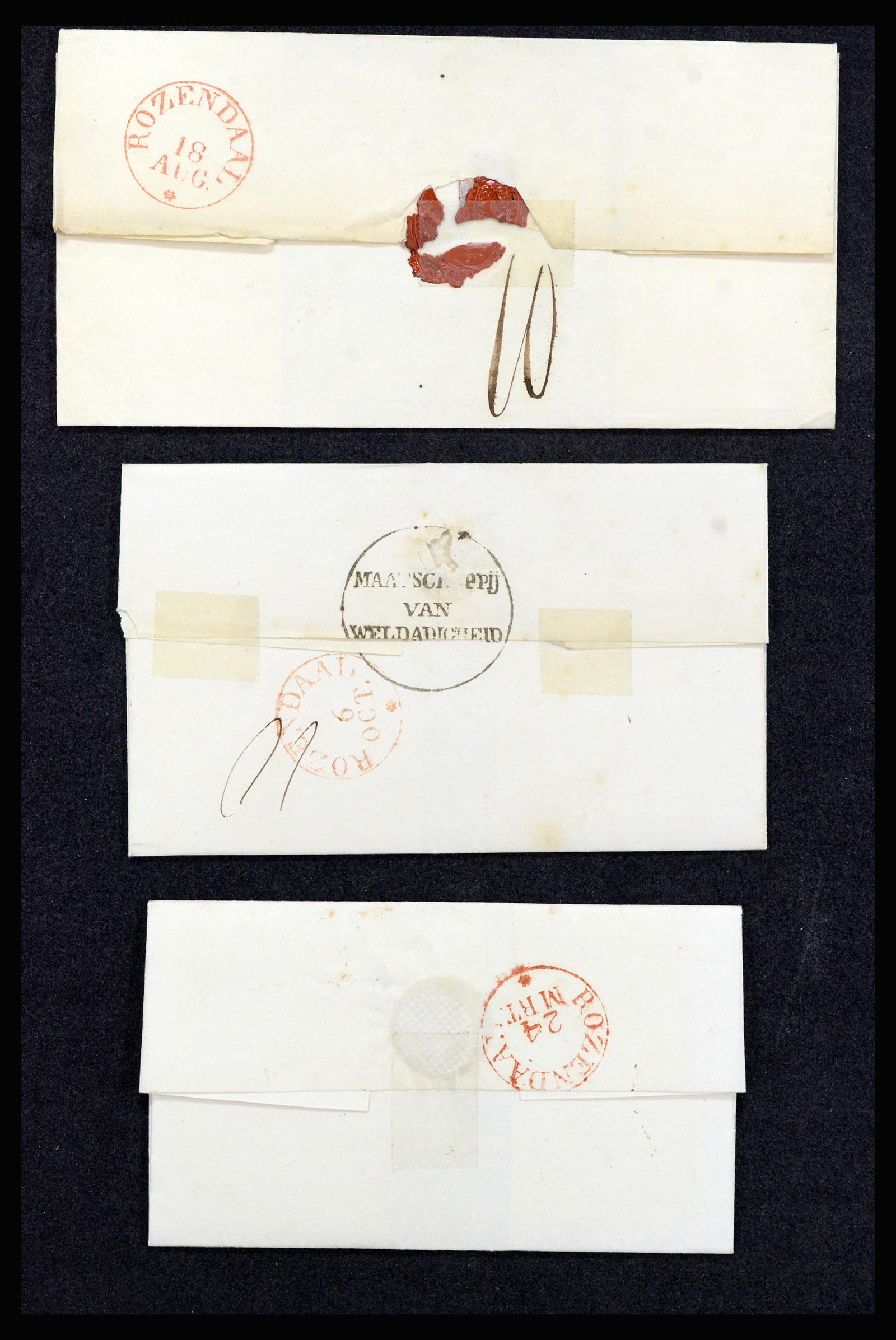 37051 006 - Postzegelverzameling 37051 Nederland brieven Roosendaal 1630(!)-1918.