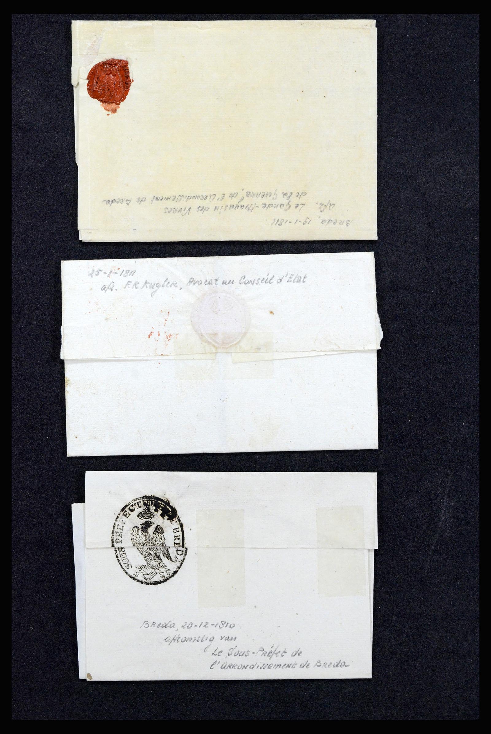 37051 008 - Postzegelverzameling 37051 Nederland brieven Roosendaal 1630(!)-1918.