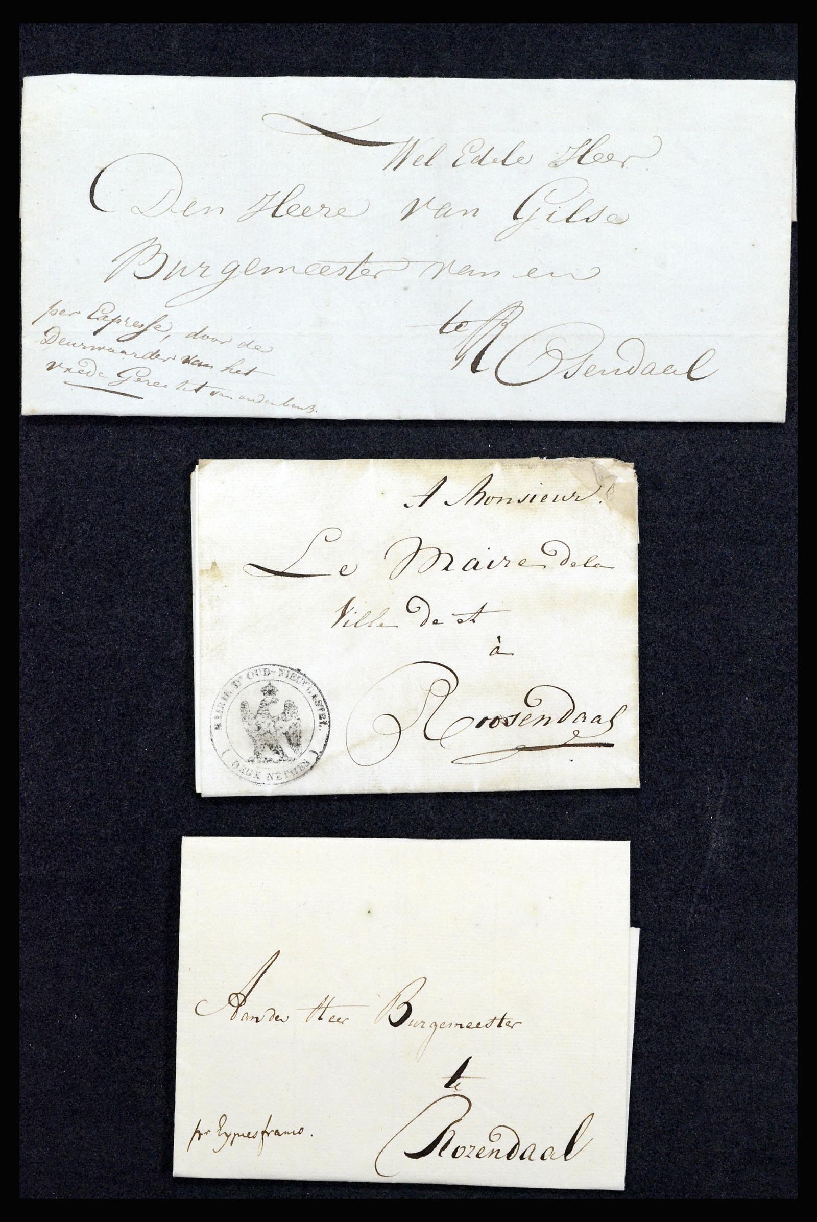 37051 009 - Postzegelverzameling 37051 Nederland brieven Roosendaal 1630(!)-1918.