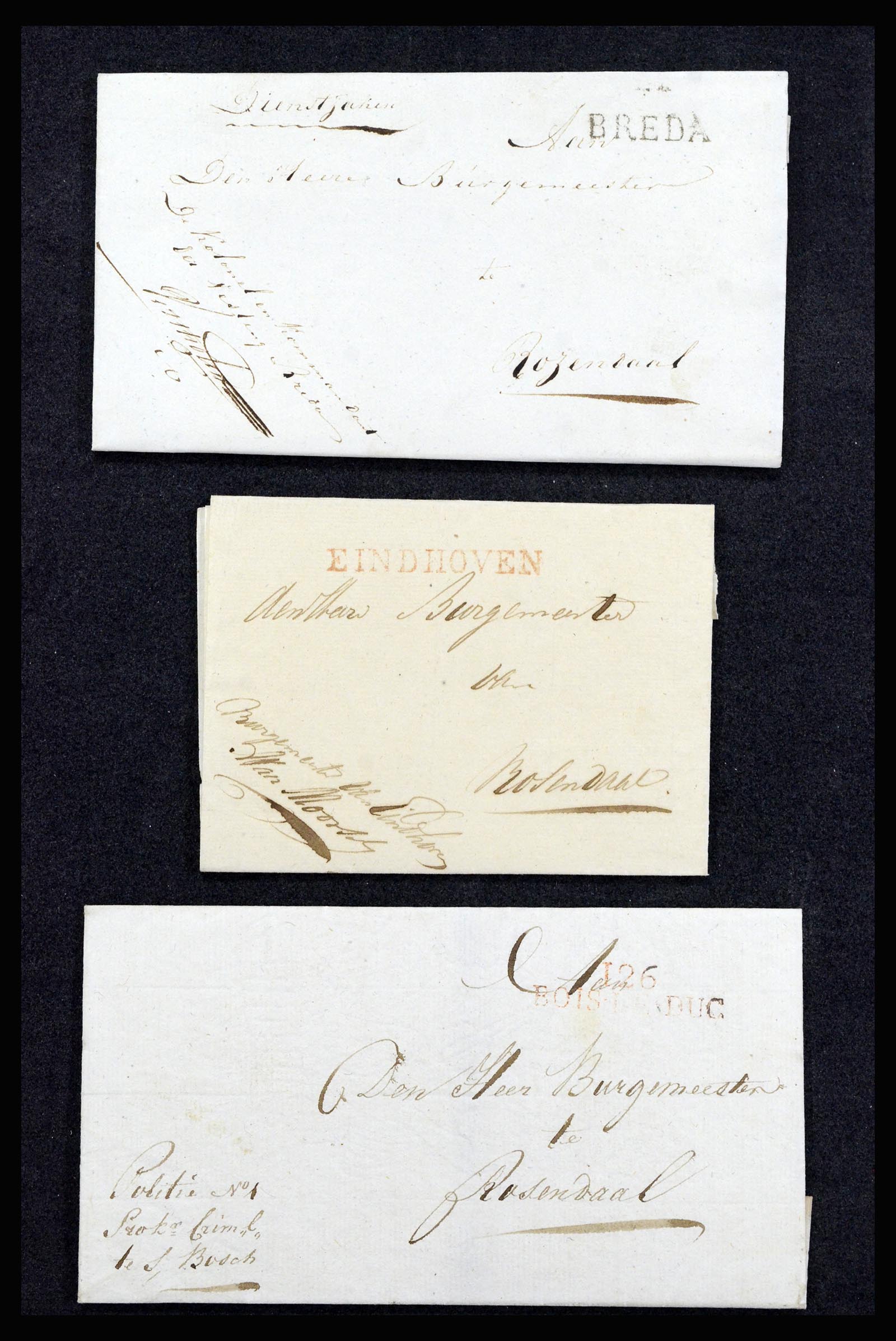 37051 011 - Postzegelverzameling 37051 Nederland brieven Roosendaal 1630(!)-1918.