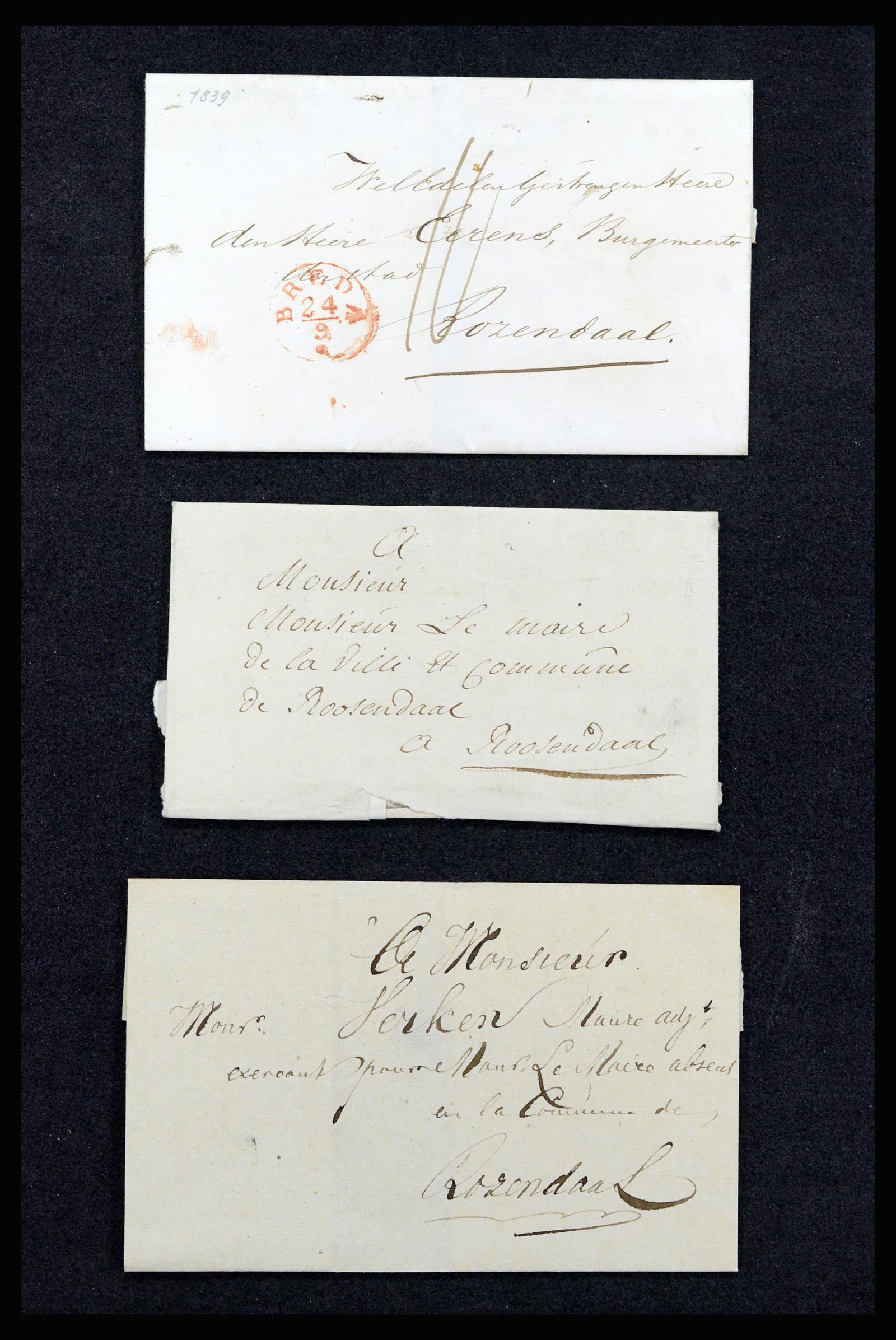 37051 013 - Postzegelverzameling 37051 Nederland brieven Roosendaal 1630(!)-1918.