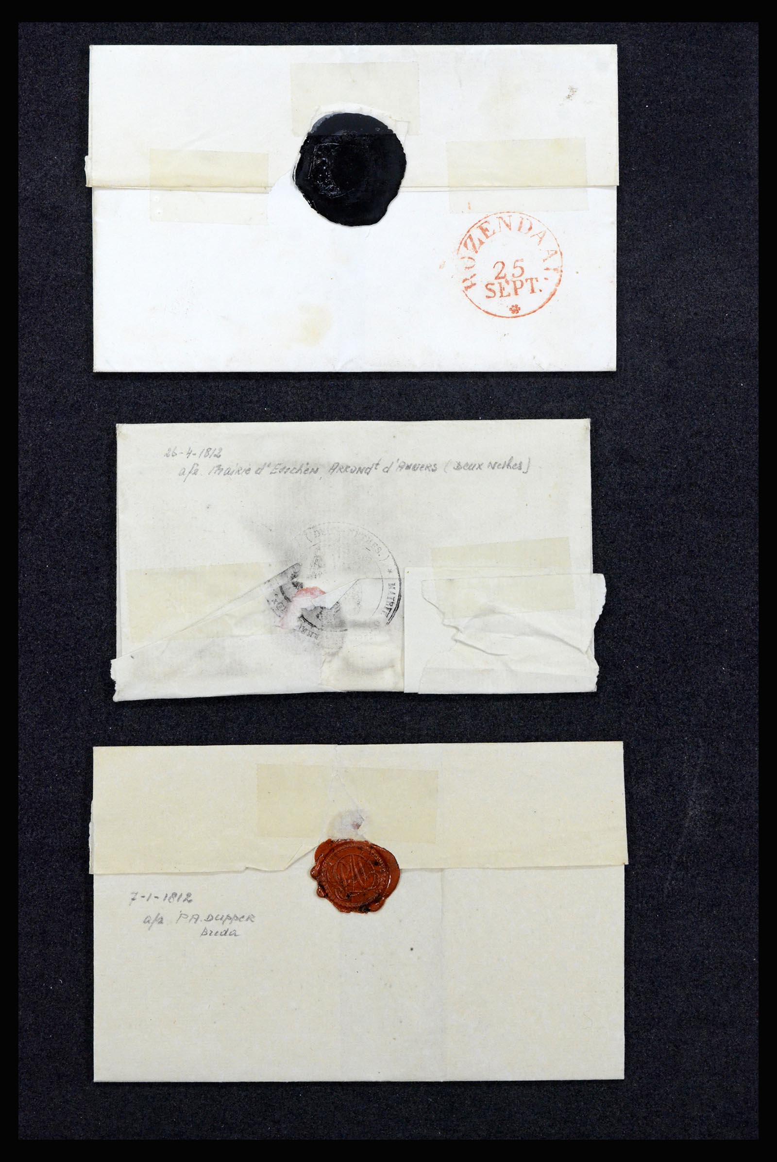 37051 014 - Postzegelverzameling 37051 Nederland brieven Roosendaal 1630(!)-1918.