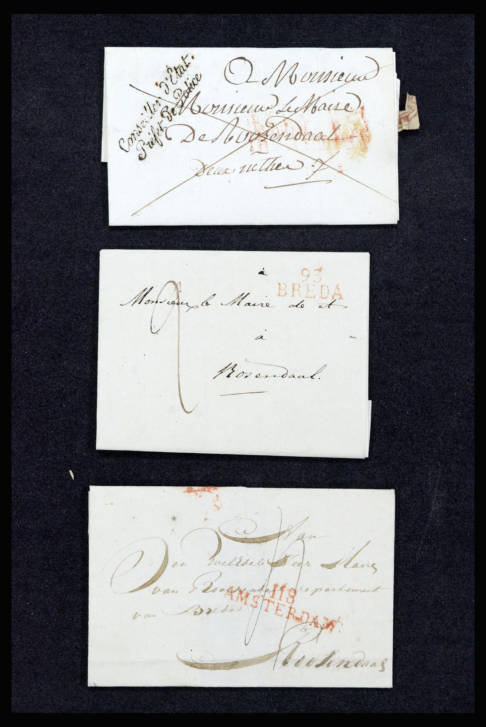 37051 019 - Postzegelverzameling 37051 Nederland brieven Roosendaal 1630(!)-1918.