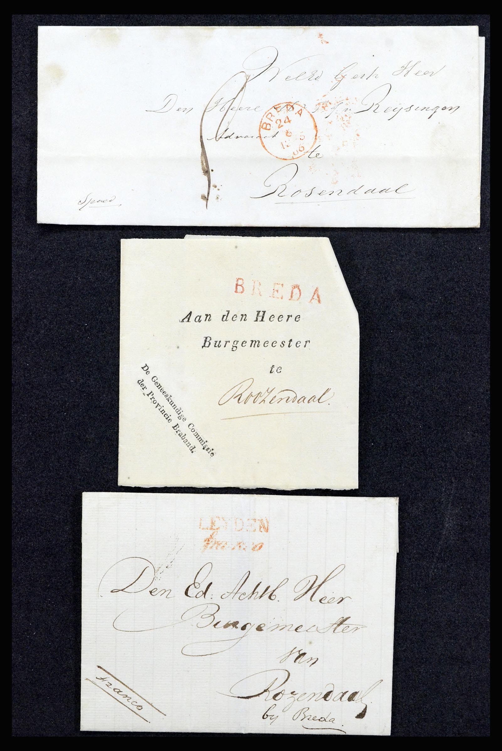 37051 023 - Postzegelverzameling 37051 Nederland brieven Roosendaal 1630(!)-1918.