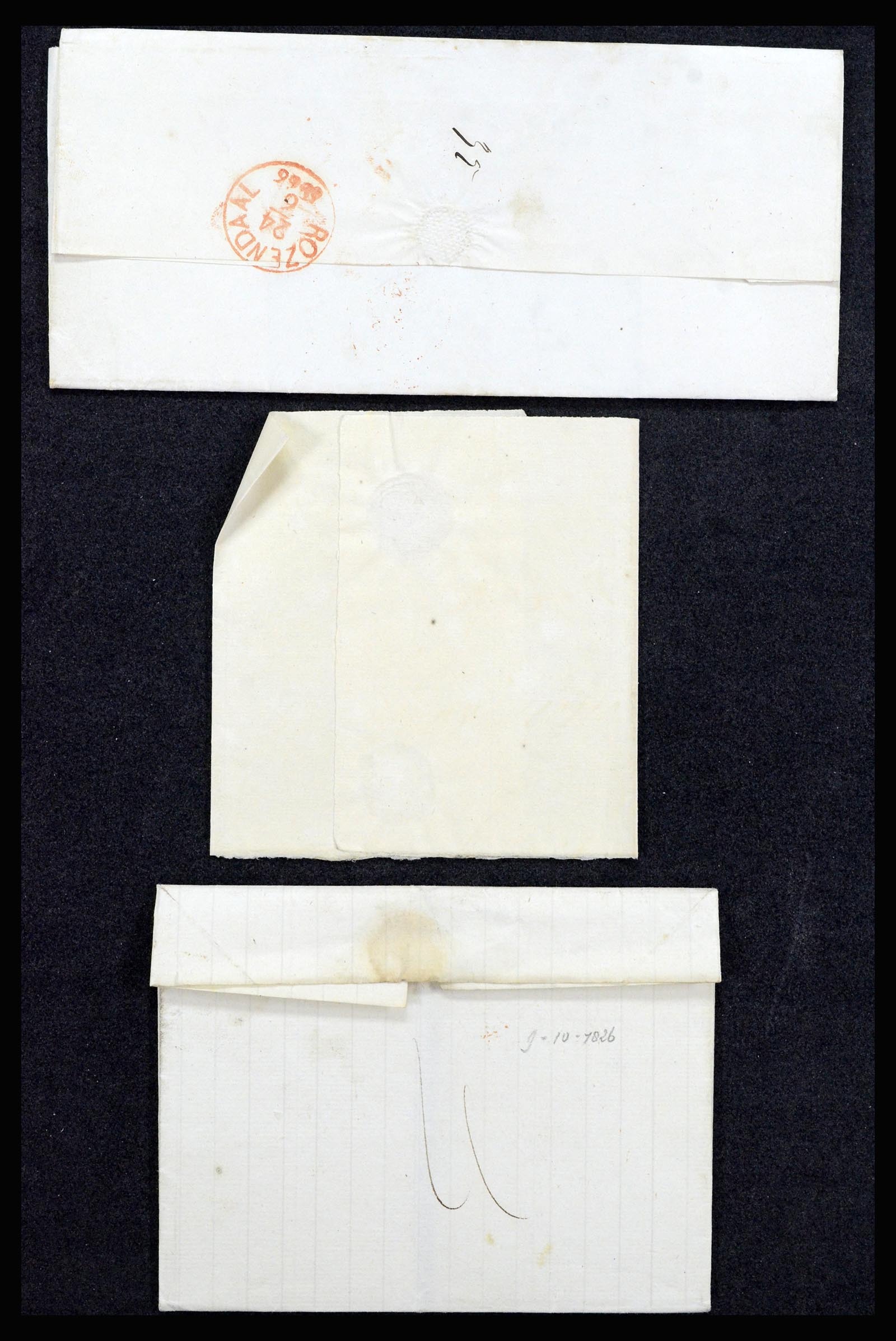 37051 024 - Postzegelverzameling 37051 Nederland brieven Roosendaal 1630(!)-1918.