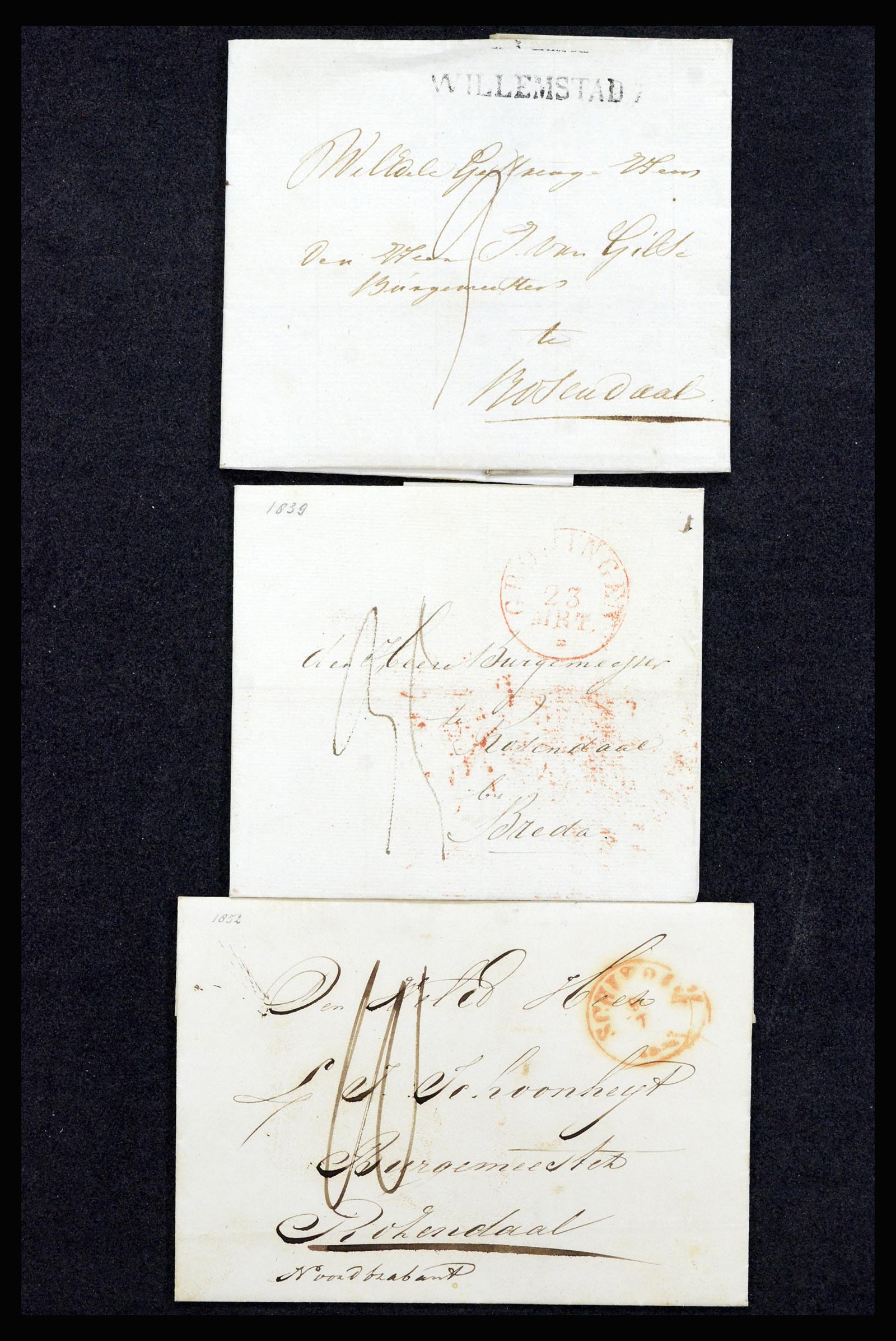 37051 031 - Postzegelverzameling 37051 Nederland brieven Roosendaal 1630(!)-1918.