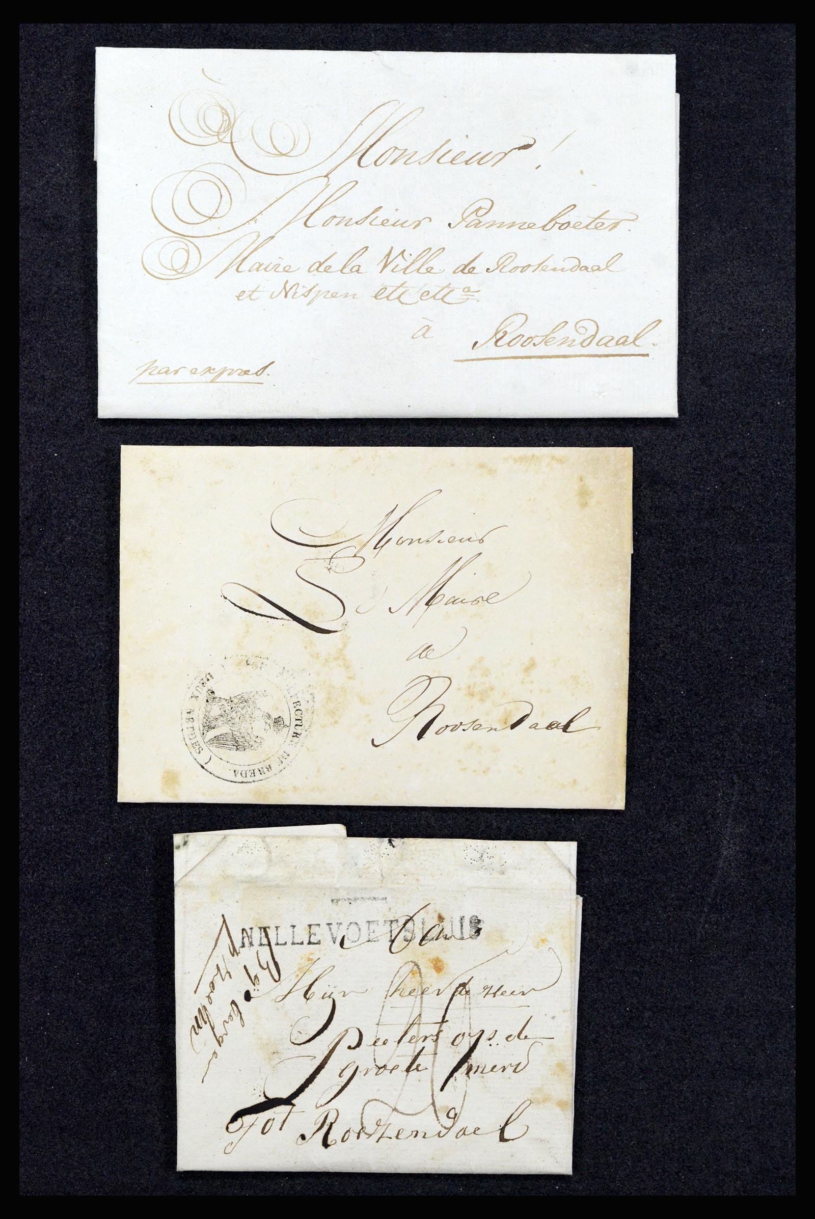 37051 035 - Postzegelverzameling 37051 Nederland brieven Roosendaal 1630(!)-1918.