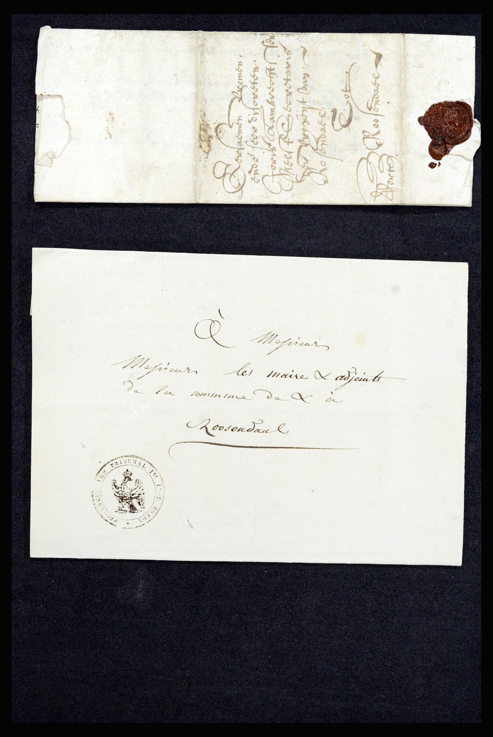 37051 037 - Postzegelverzameling 37051 Nederland brieven Roosendaal 1630(!)-1918.