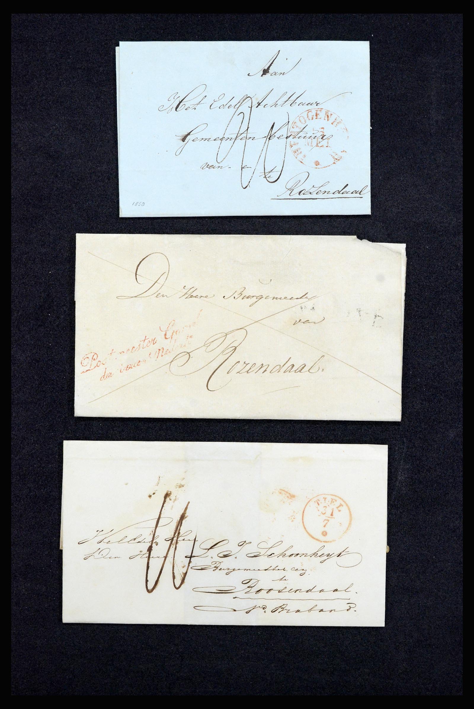 37051 045 - Postzegelverzameling 37051 Nederland brieven Roosendaal 1630(!)-1918.