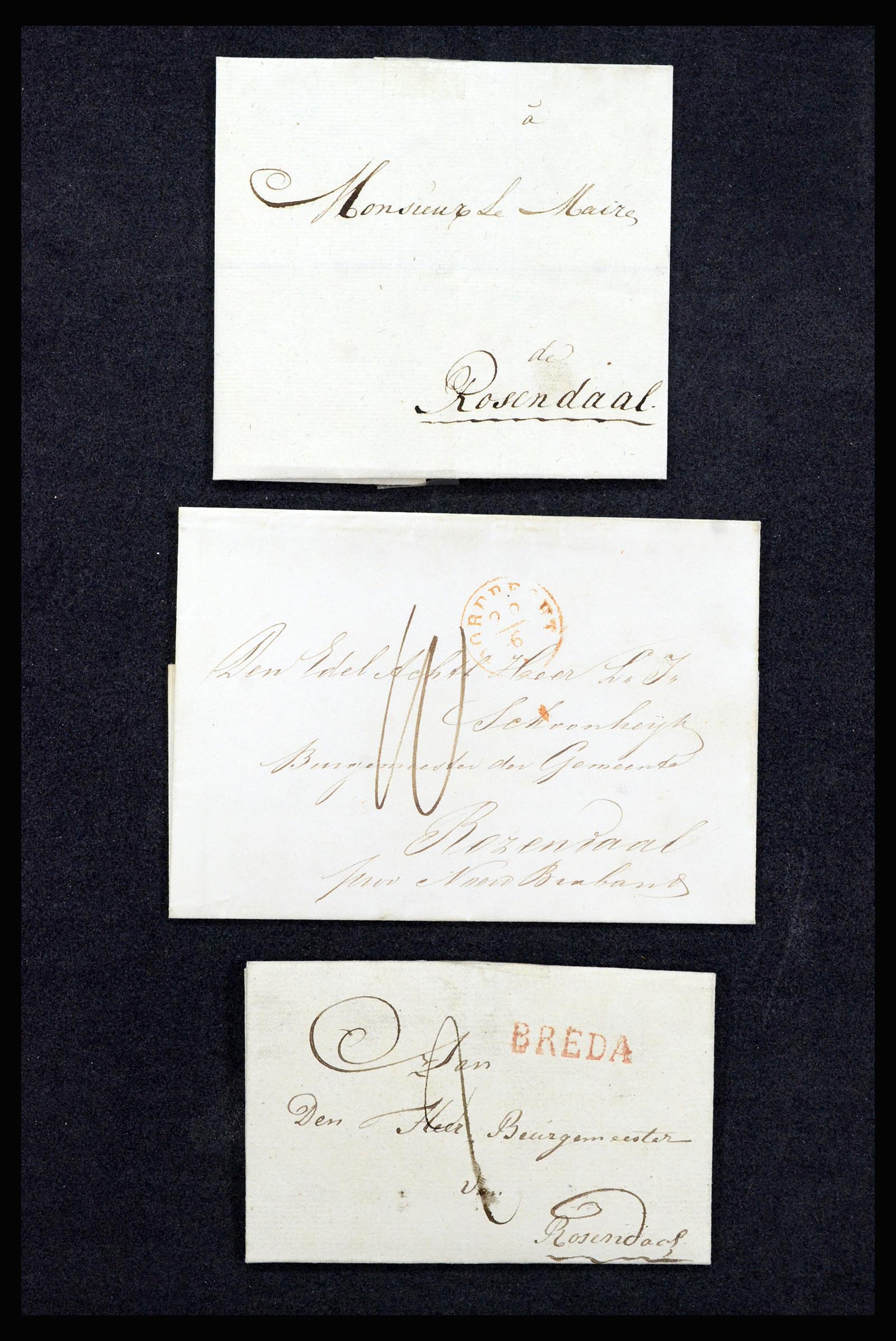 37051 055 - Postzegelverzameling 37051 Nederland brieven Roosendaal 1630(!)-1918.