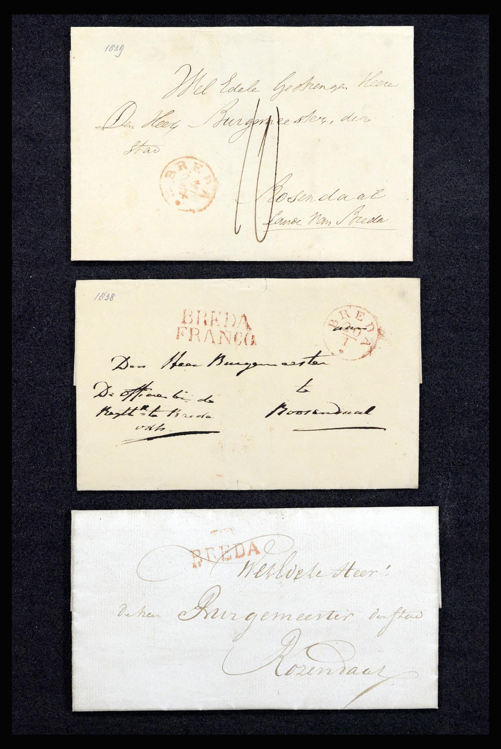 37051 057 - Postzegelverzameling 37051 Nederland brieven Roosendaal 1630(!)-1918.