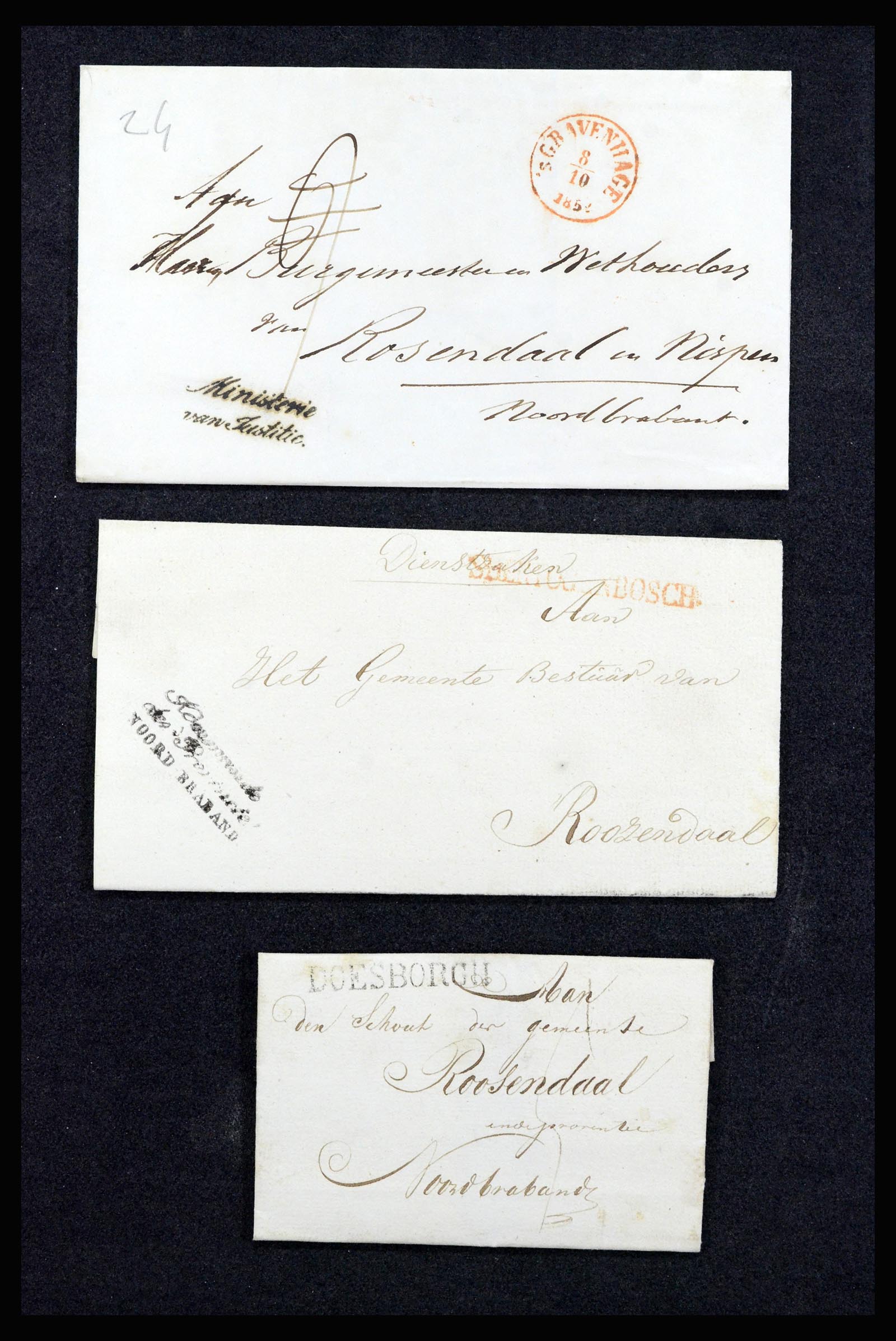 37051 059 - Postzegelverzameling 37051 Nederland brieven Roosendaal 1630(!)-1918.