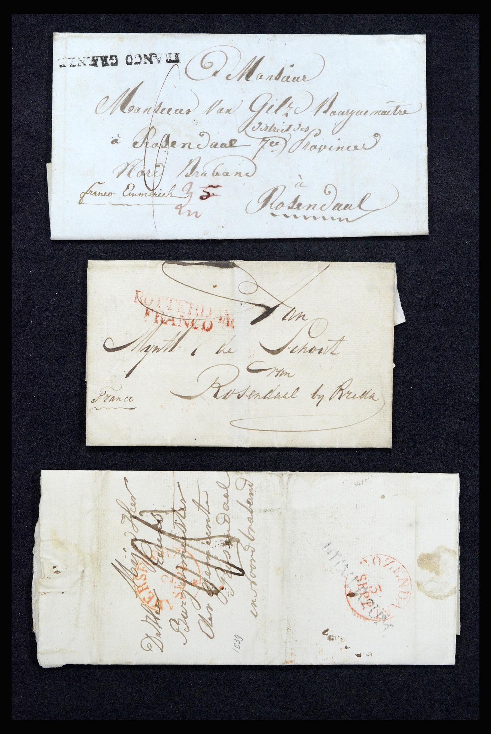 37051 061 - Postzegelverzameling 37051 Nederland brieven Roosendaal 1630(!)-1918.