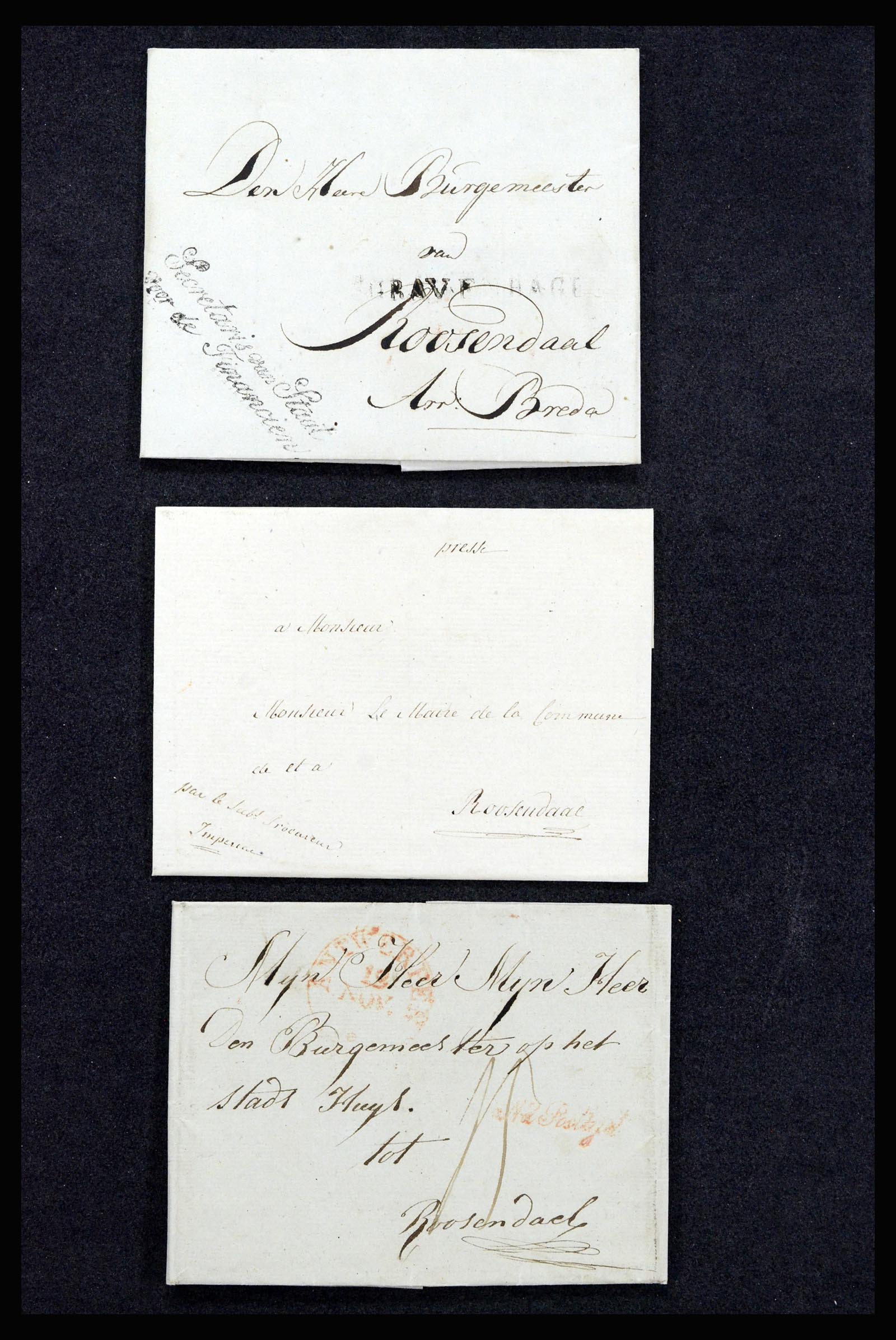 37051 065 - Postzegelverzameling 37051 Nederland brieven Roosendaal 1630(!)-1918.
