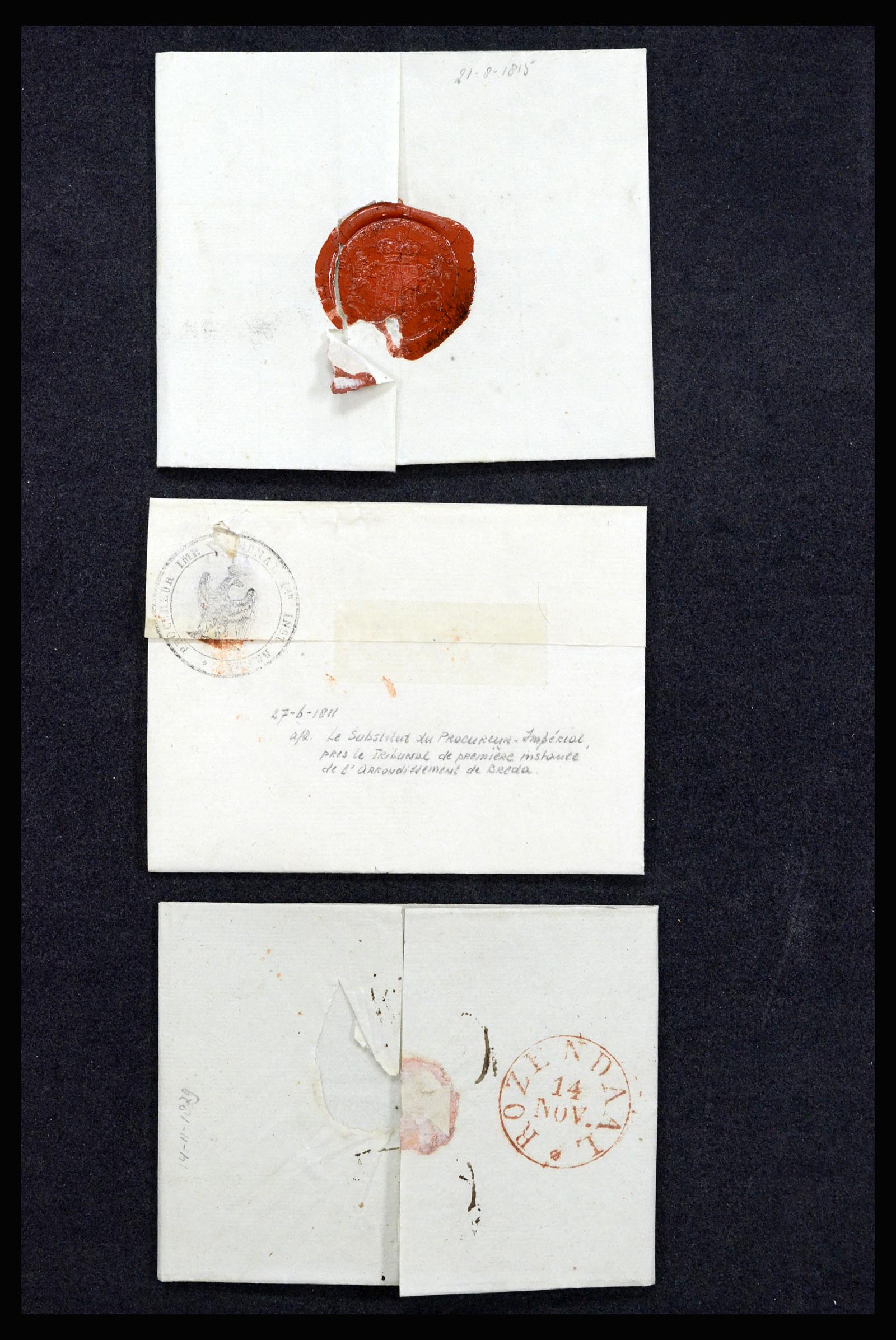 37051 066 - Postzegelverzameling 37051 Nederland brieven Roosendaal 1630(!)-1918.