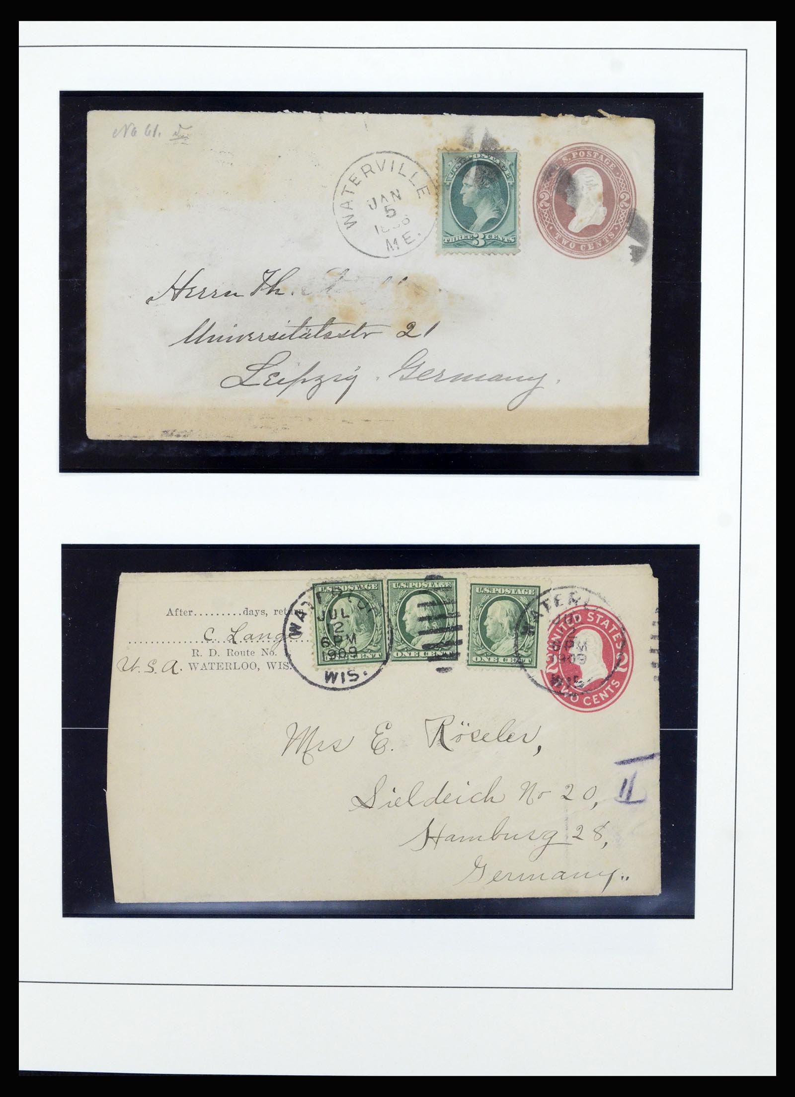 37052 002 - Stamp collection 37052 USA covers 1853-1950.