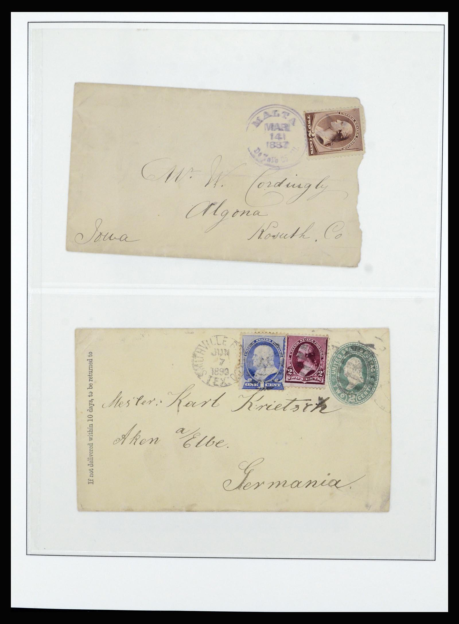 37052 012 - Stamp collection 37052 USA covers 1853-1950.