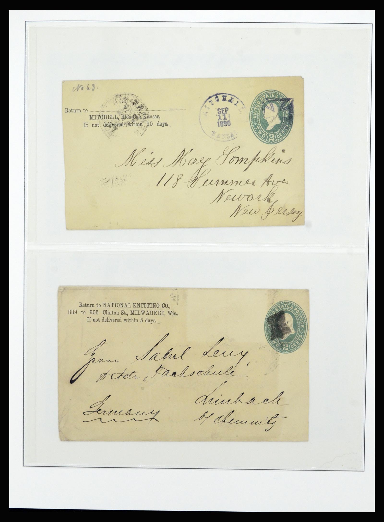37052 014 - Stamp collection 37052 USA covers 1853-1950.