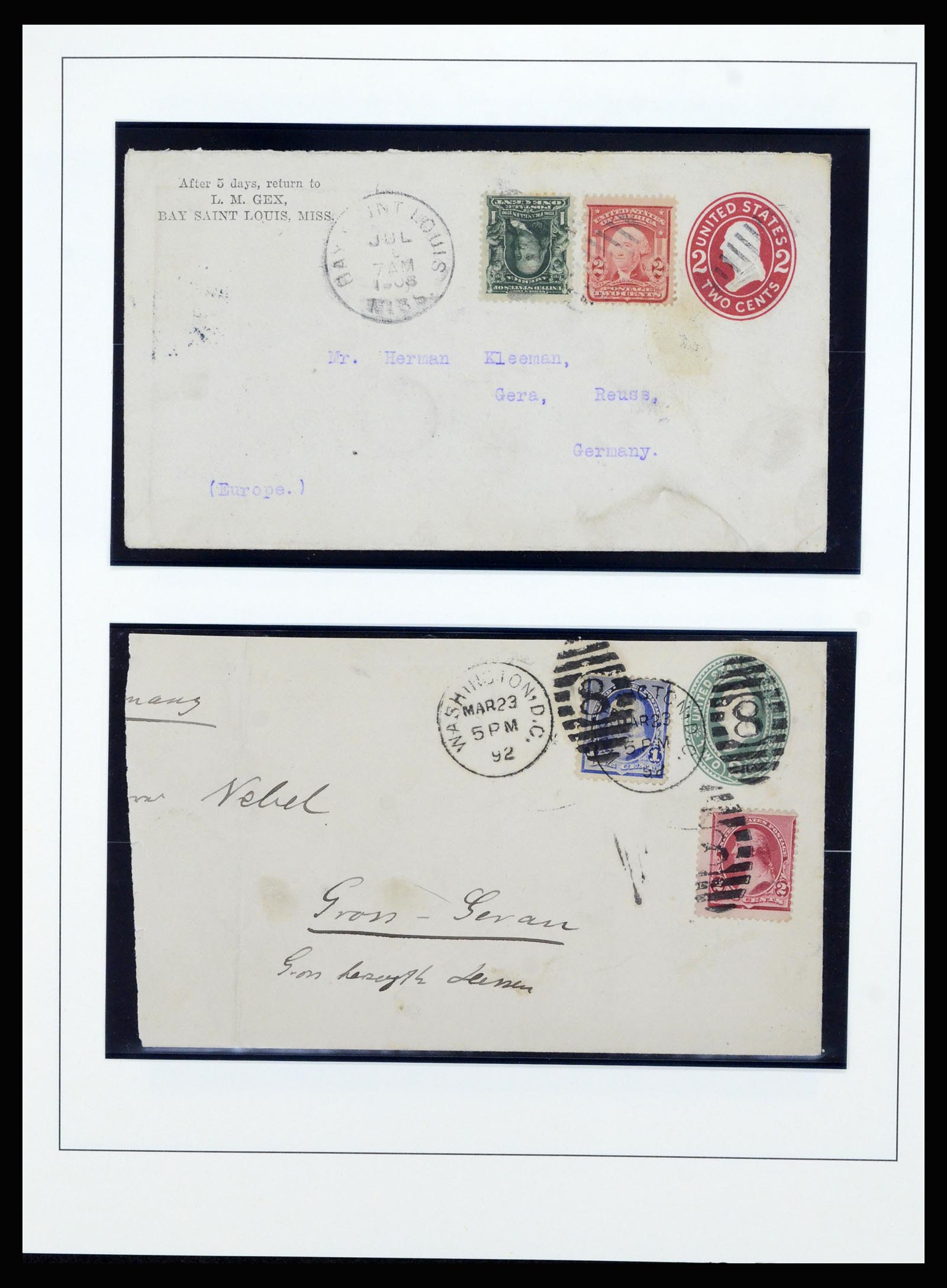 37052 017 - Stamp collection 37052 USA covers 1853-1950.