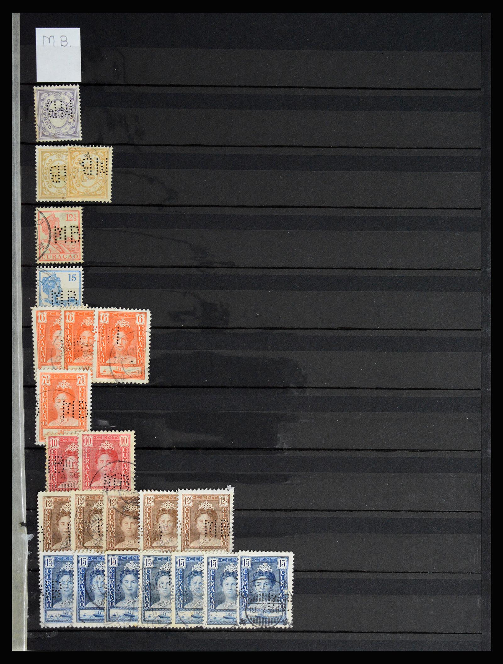 37054 057 - Postzegelverzameling 37054 Nederland perfins 1890-1960.