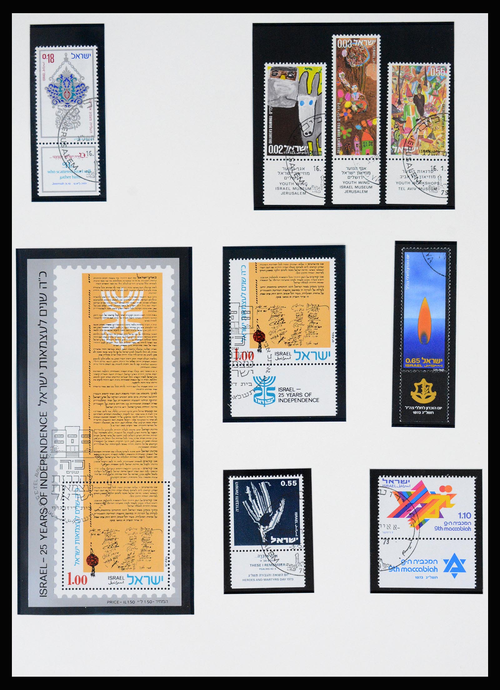 37055 080 - Postzegelverzameling 37055 Israël 1948-1974.