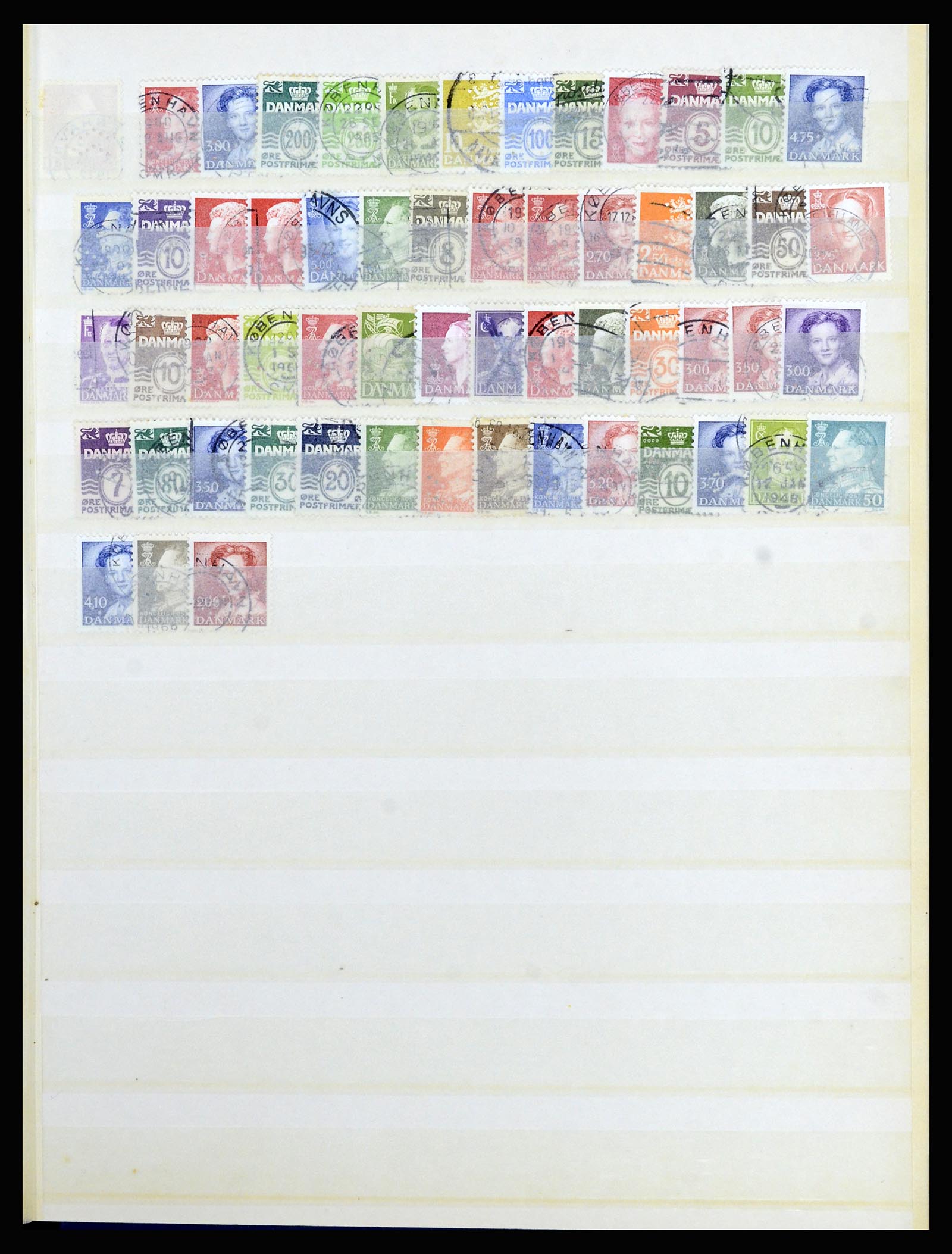 37056 066 - Postzegelverzameling 37056 Denemarken perfins.