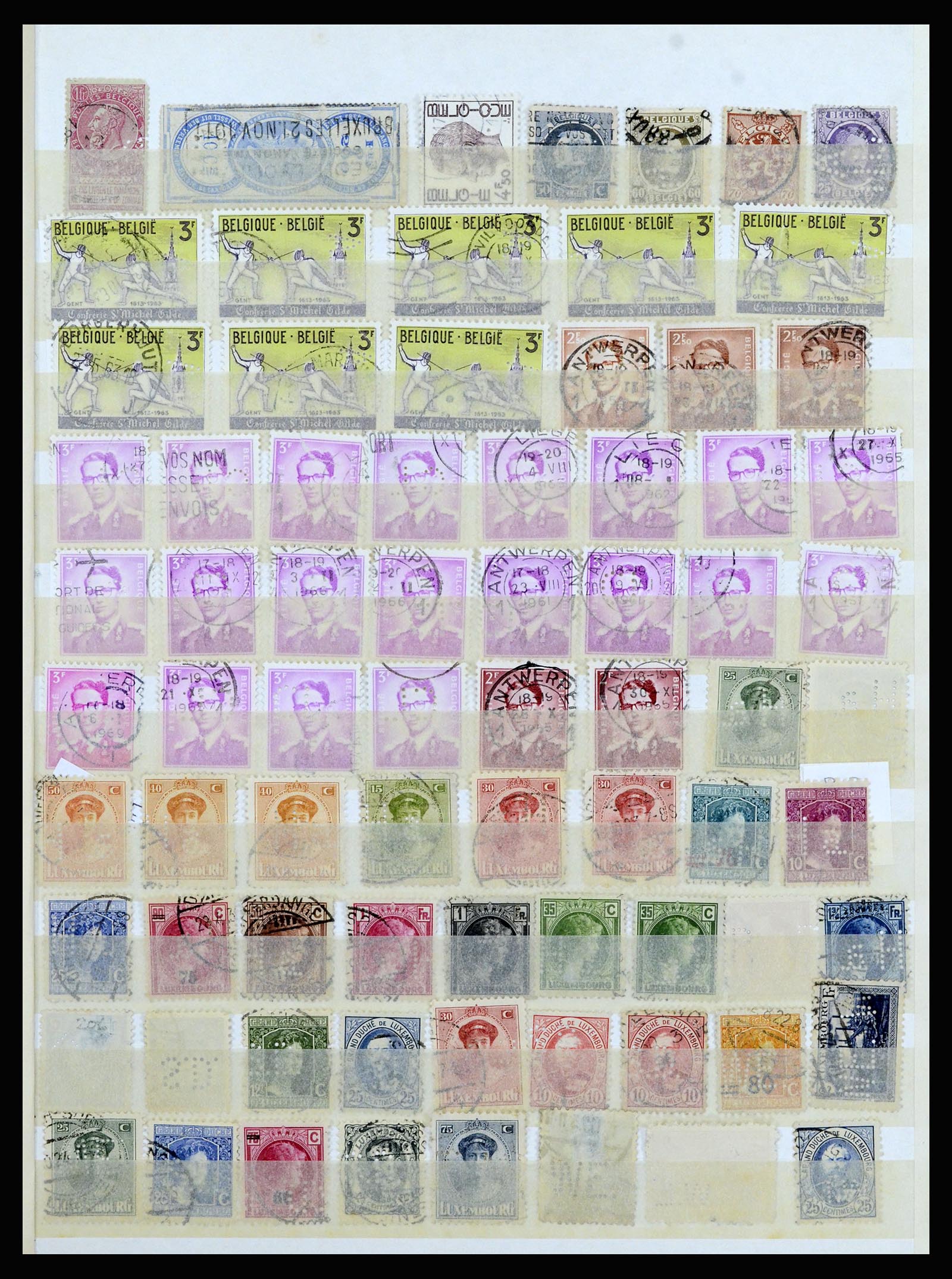 37057 001 - Stamp collection 37057 World perfins 1880-1950.