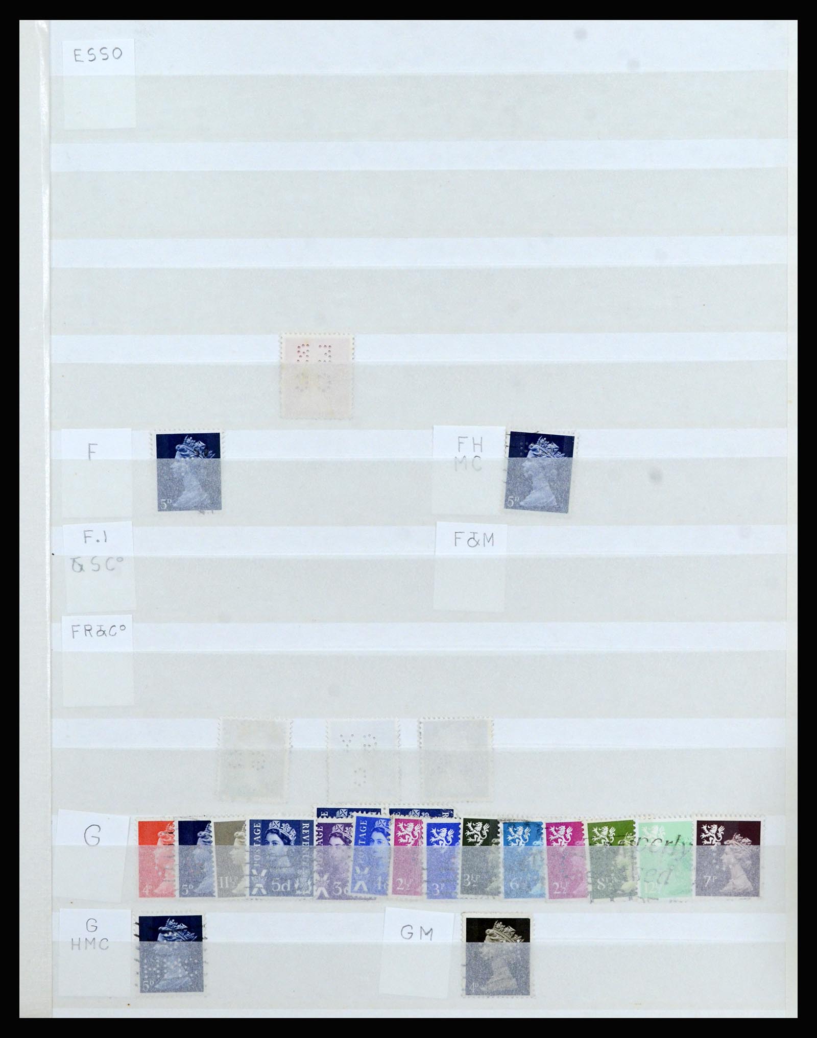 37057 003 - Postzegelverzameling 37057 Wereld perfins 1880-1950.