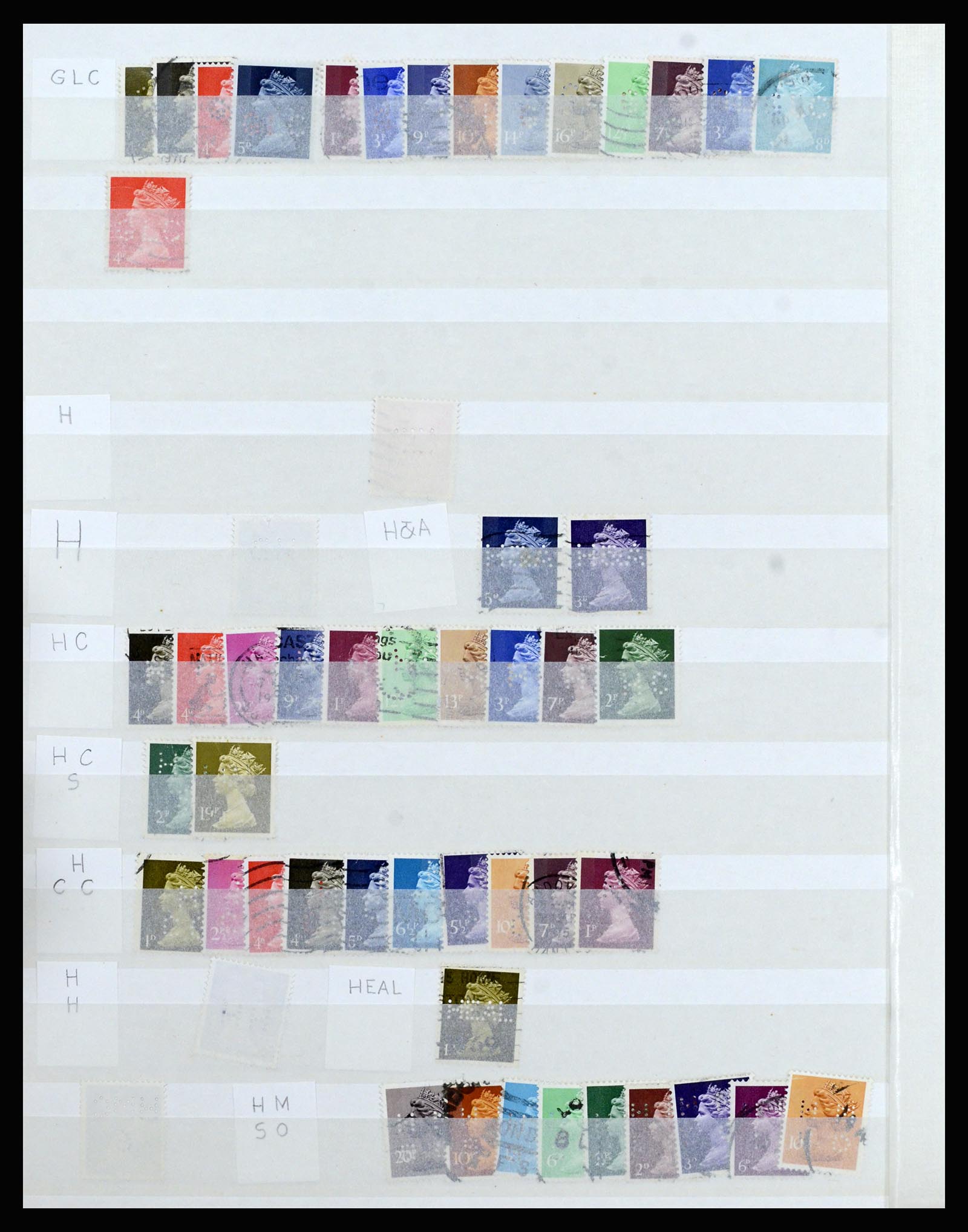 37057 004 - Postzegelverzameling 37057 Wereld perfins 1880-1950.