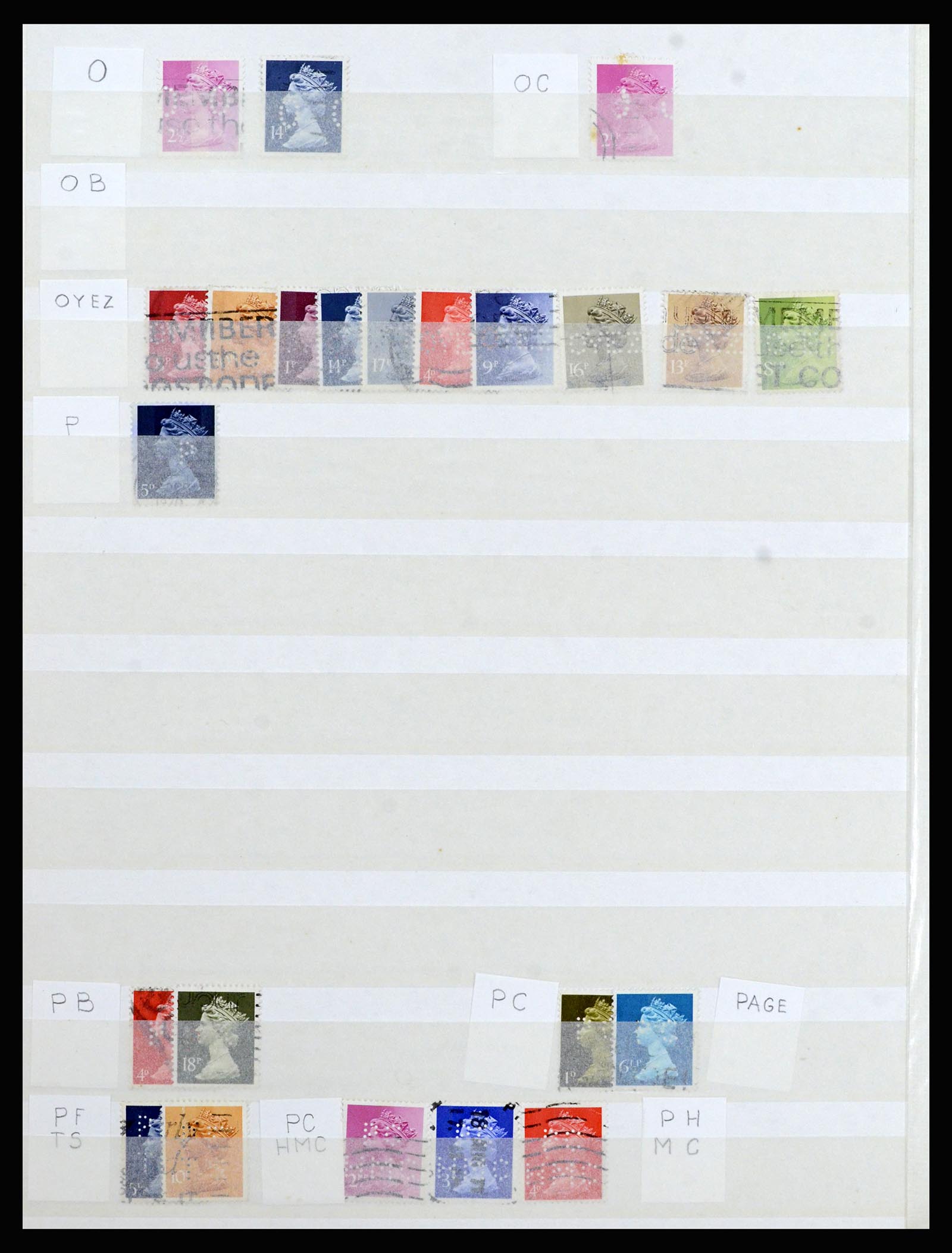 37057 010 - Postzegelverzameling 37057 Wereld perfins 1880-1950.