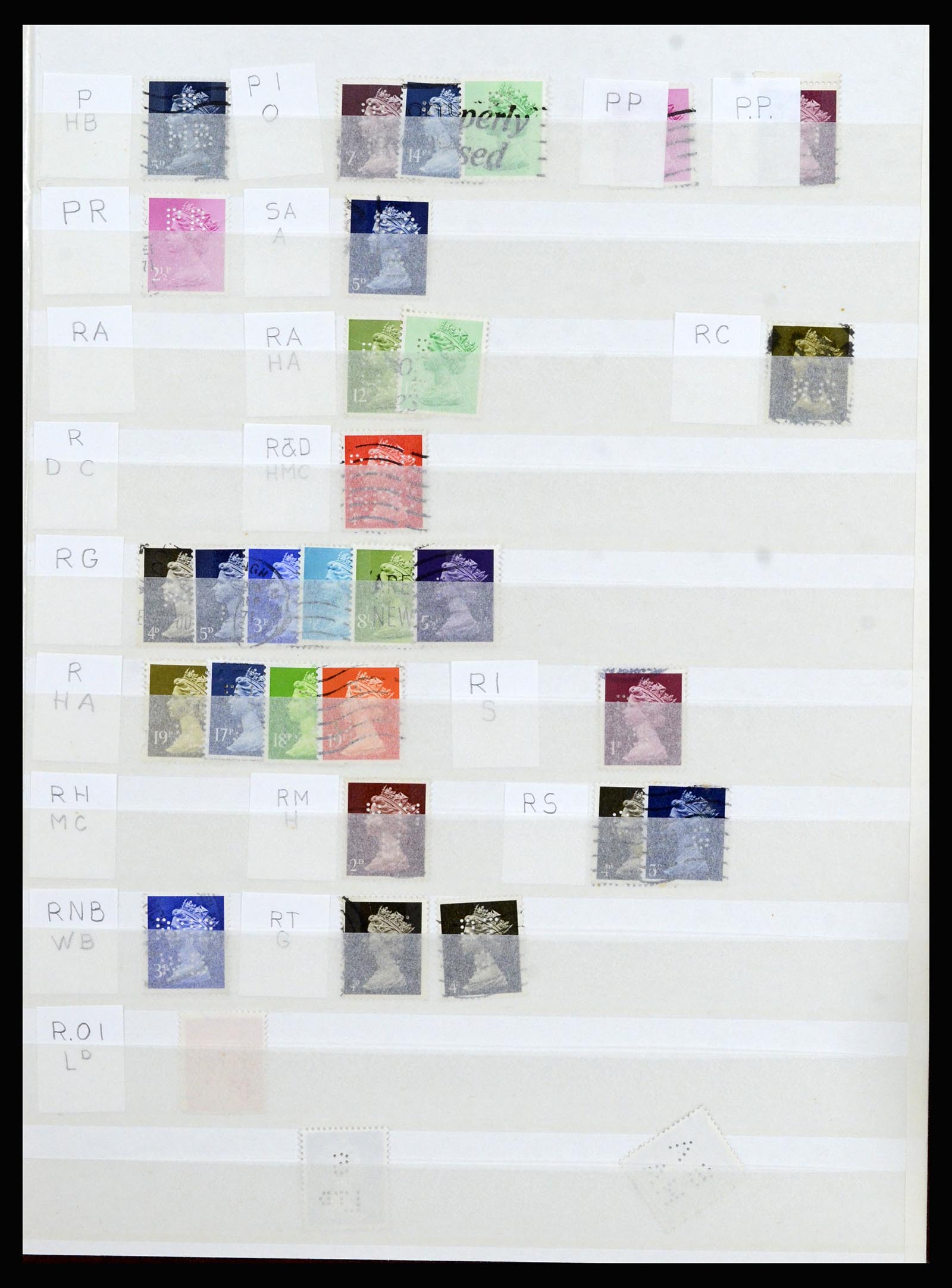 37057 011 - Stamp collection 37057 World perfins 1880-1950.