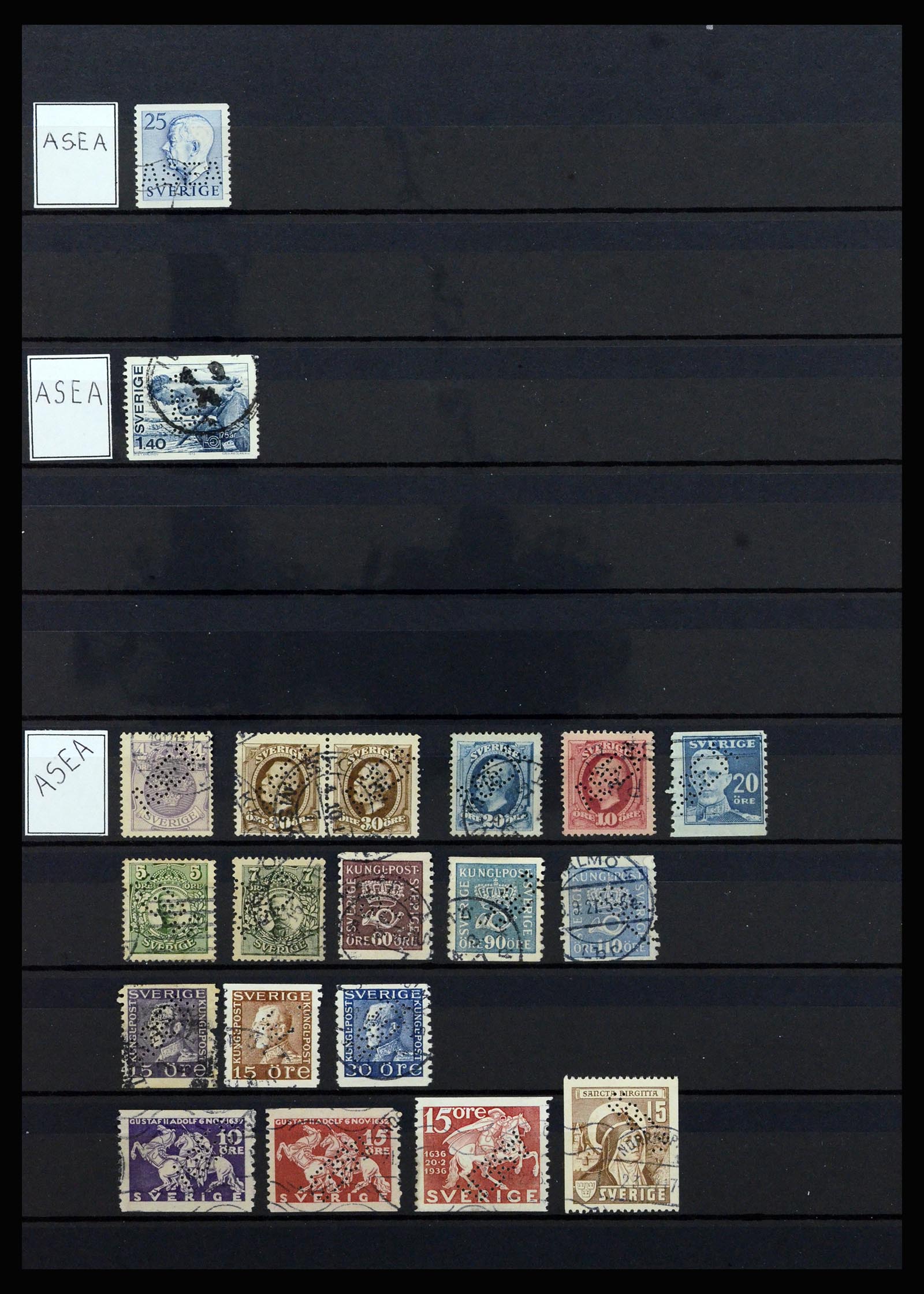 37057 058 - Postzegelverzameling 37057 Wereld perfins 1880-1950.