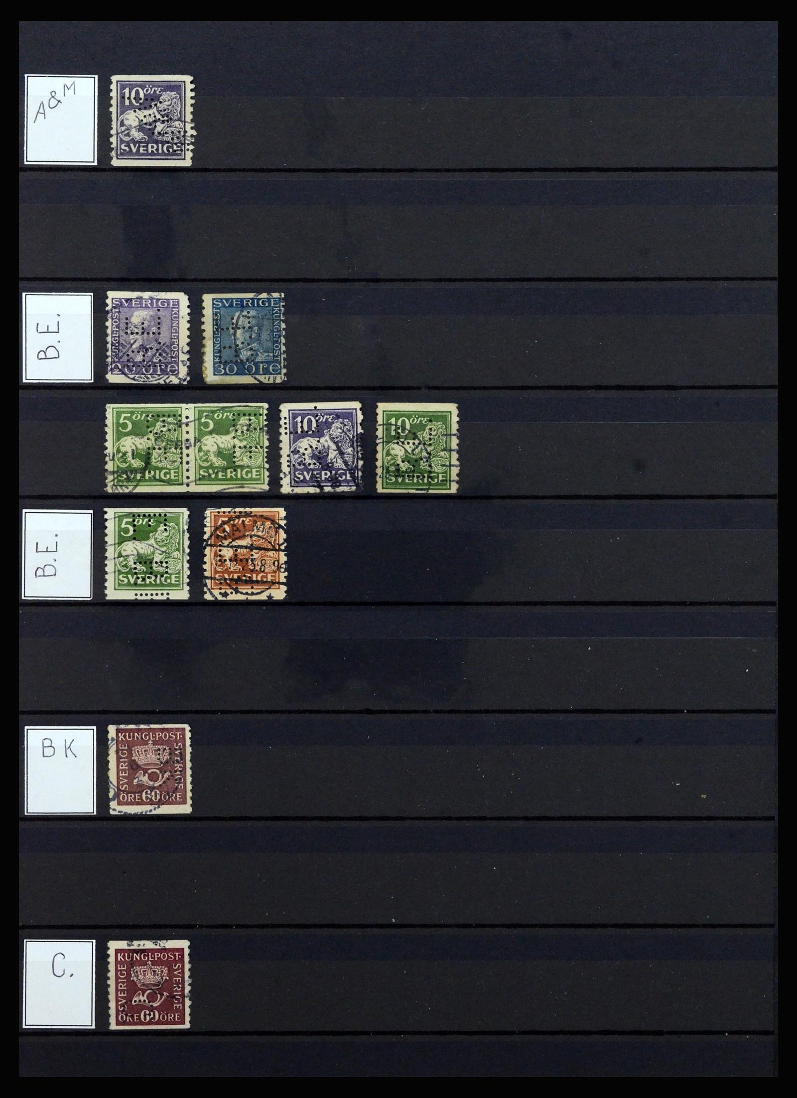 37057 062 - Stamp collection 37057 World perfins 1880-1950.