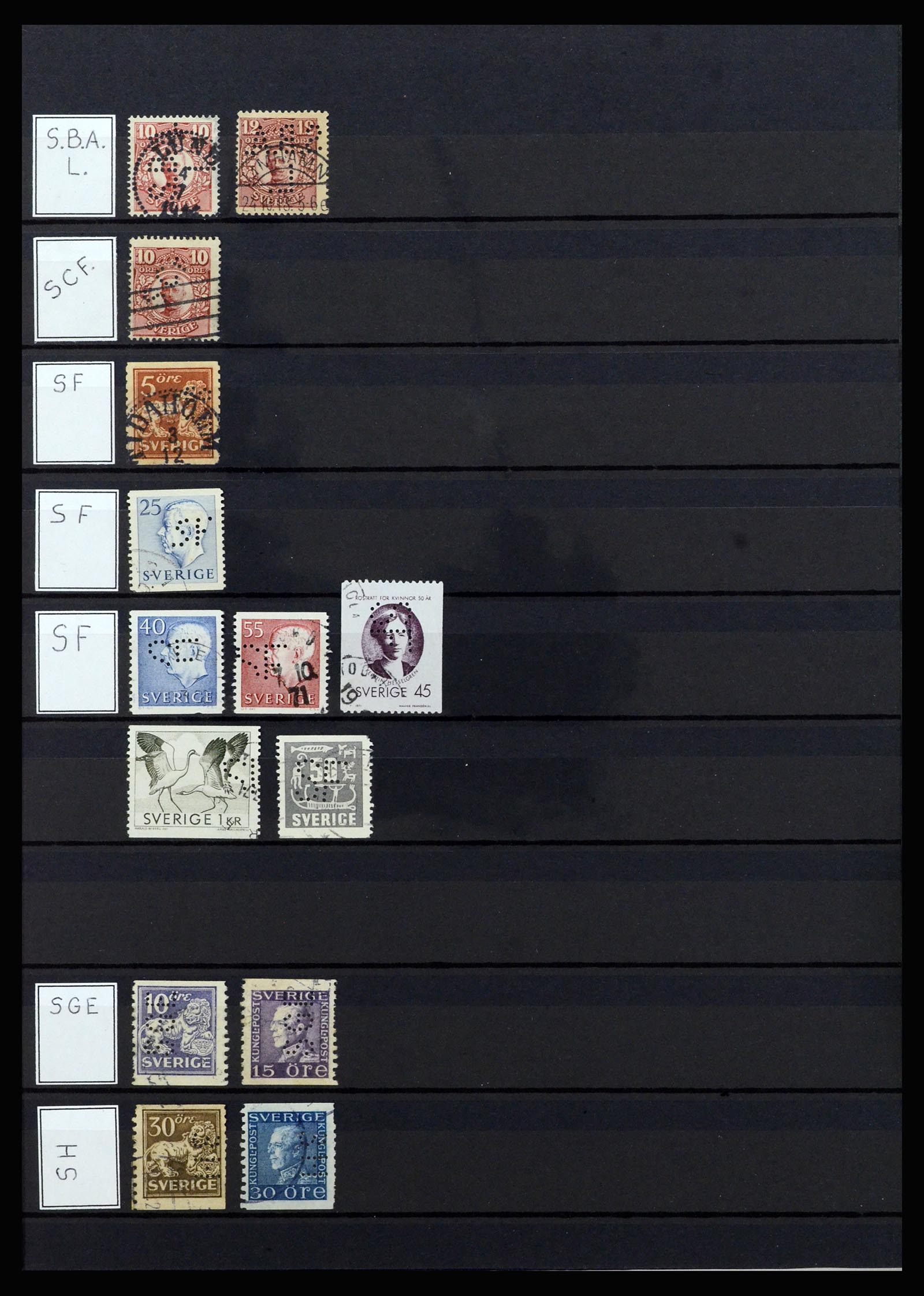 37057 070 - Stamp collection 37057 World perfins 1880-1950.