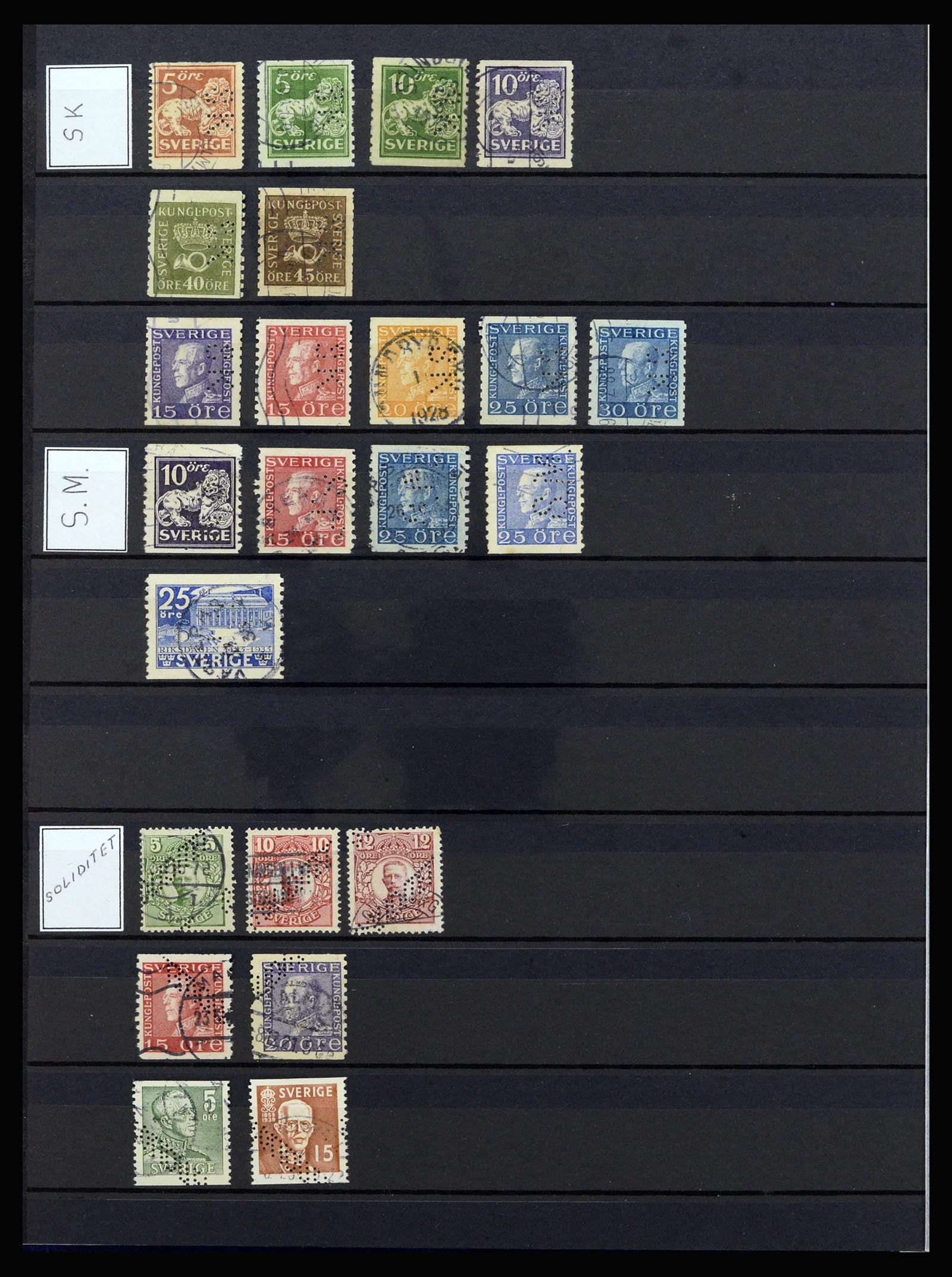37057 071 - Stamp collection 37057 World perfins 1880-1950.