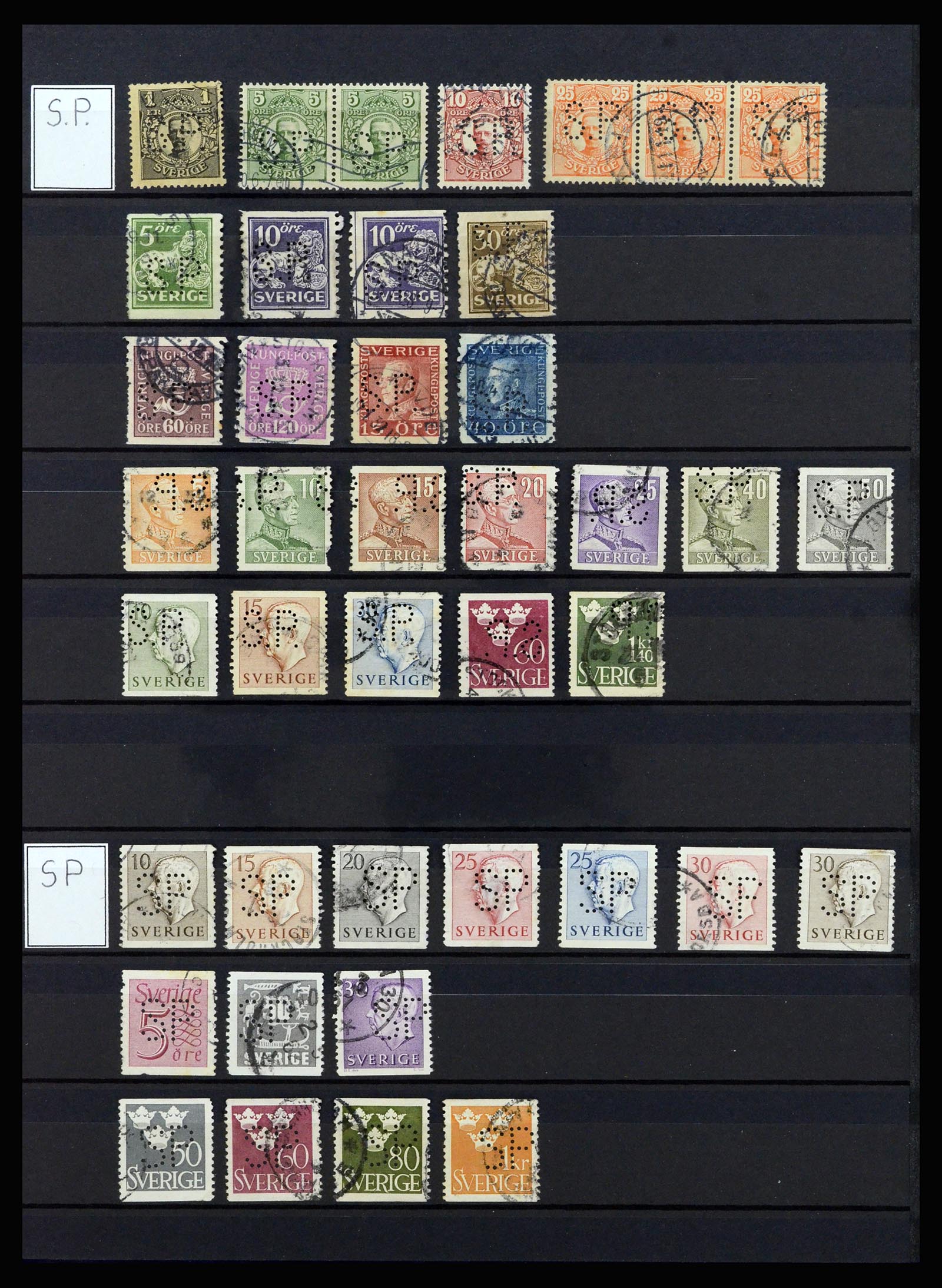 37057 072 - Stamp collection 37057 World perfins 1880-1950.