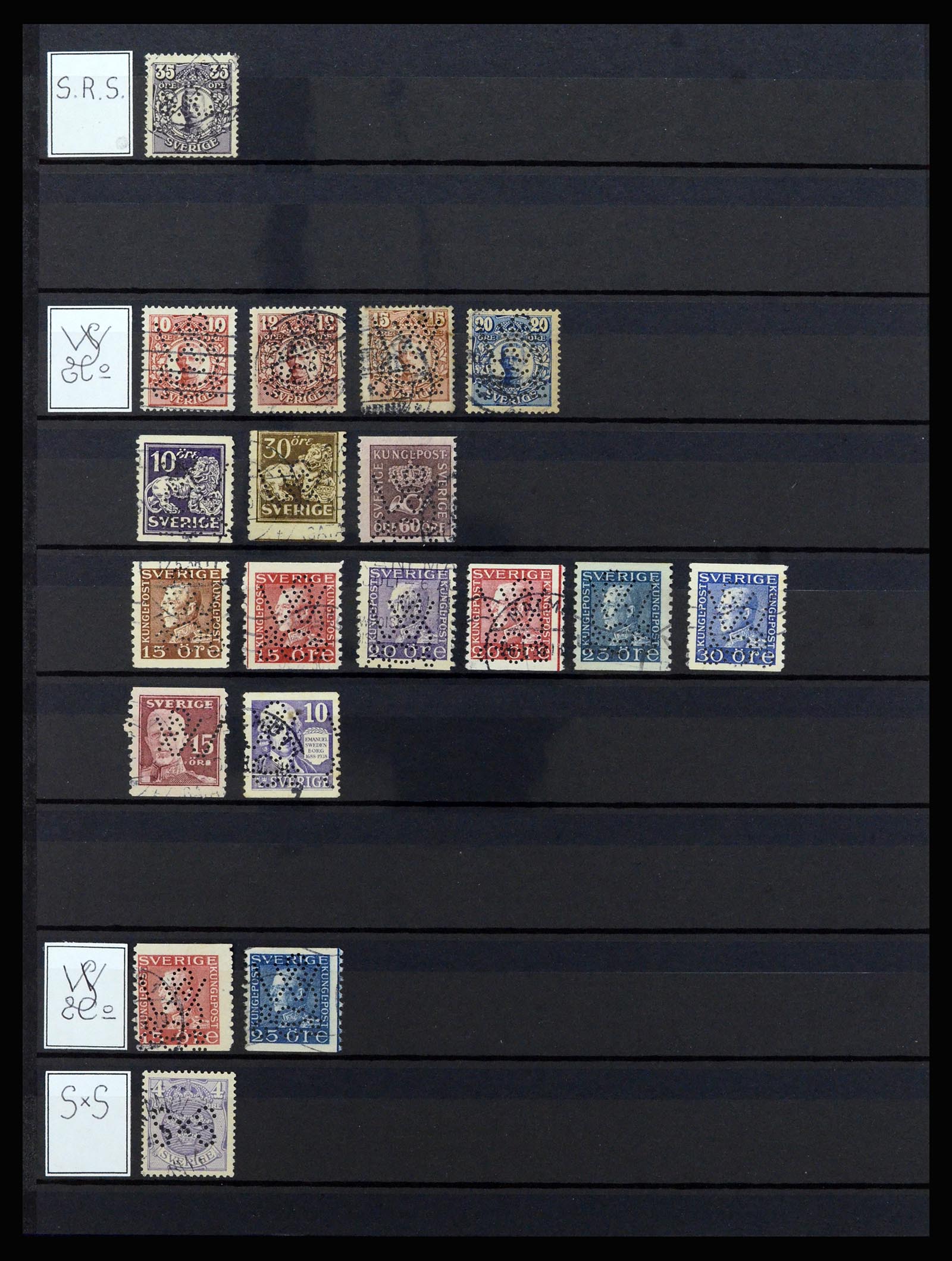 37057 073 - Stamp collection 37057 World perfins 1880-1950.
