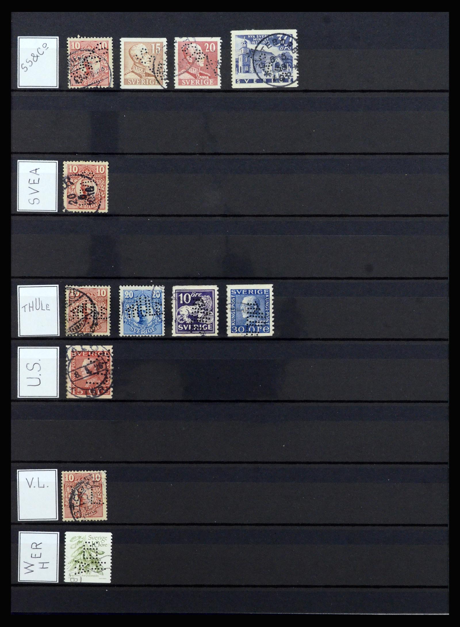 37057 074 - Stamp collection 37057 World perfins 1880-1950.
