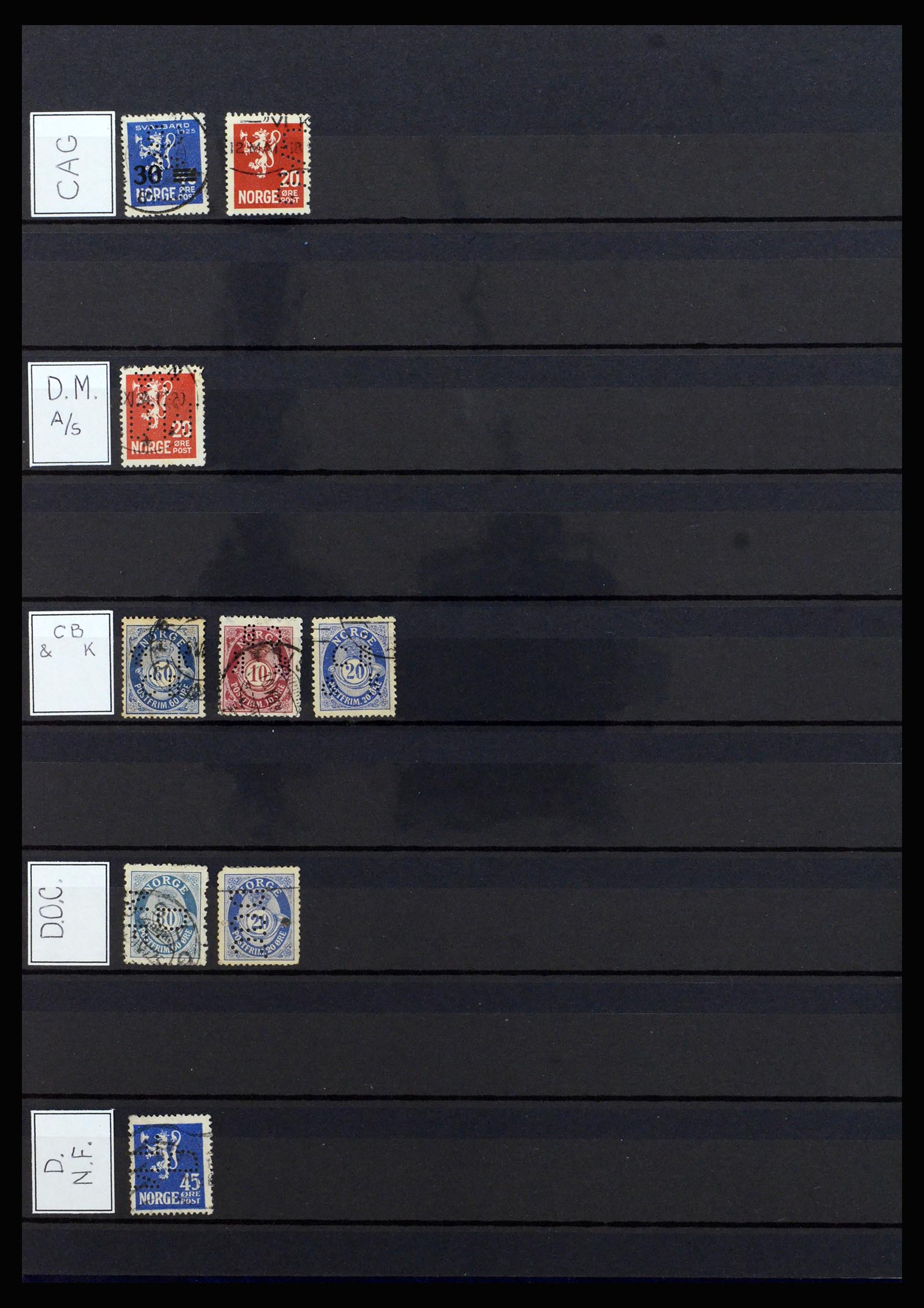 37057 078 - Stamp collection 37057 World perfins 1880-1950.