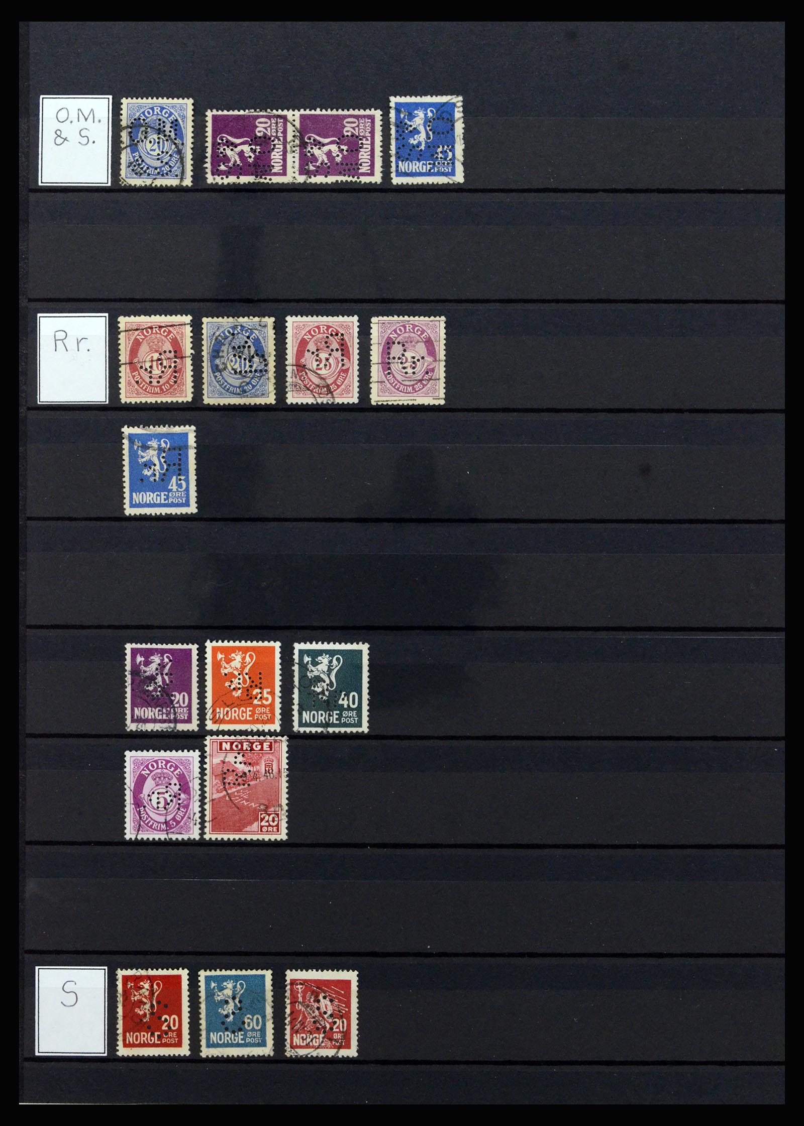 37057 081 - Stamp collection 37057 World perfins 1880-1950.
