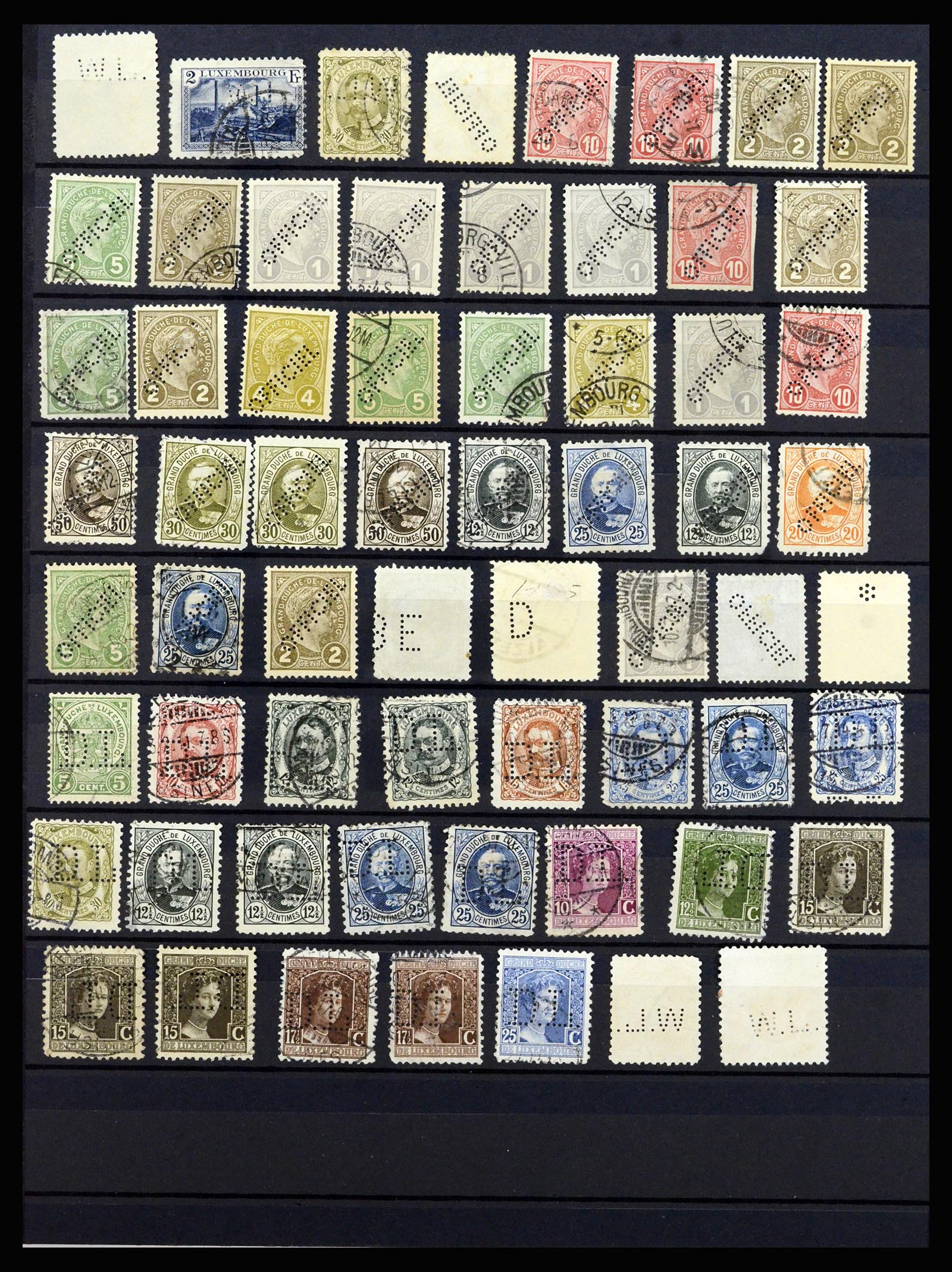 37057 083 - Stamp collection 37057 World perfins 1880-1950.