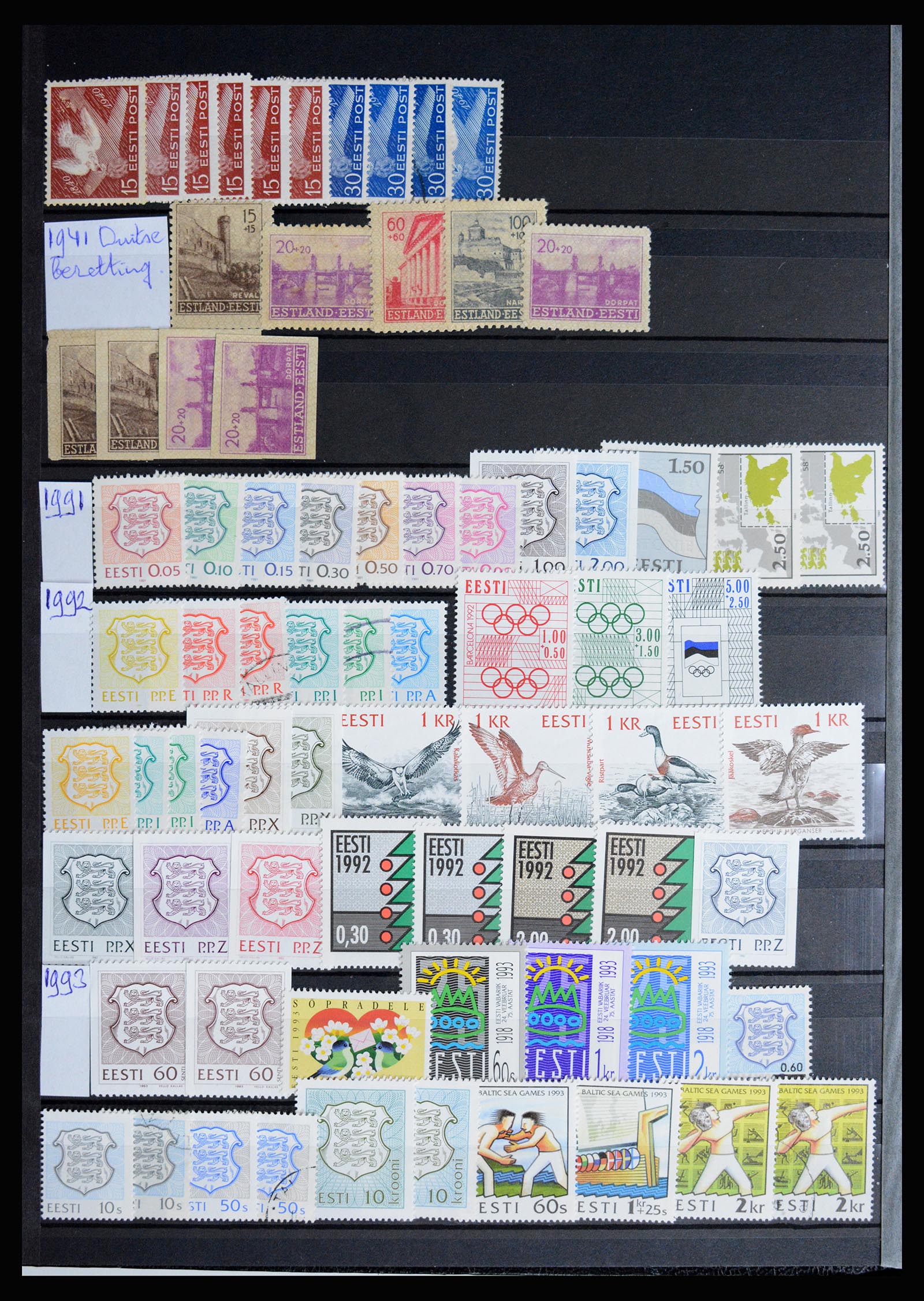 37058 008 - Postzegelverzameling 37058 Baltische Staten 1918-2020.