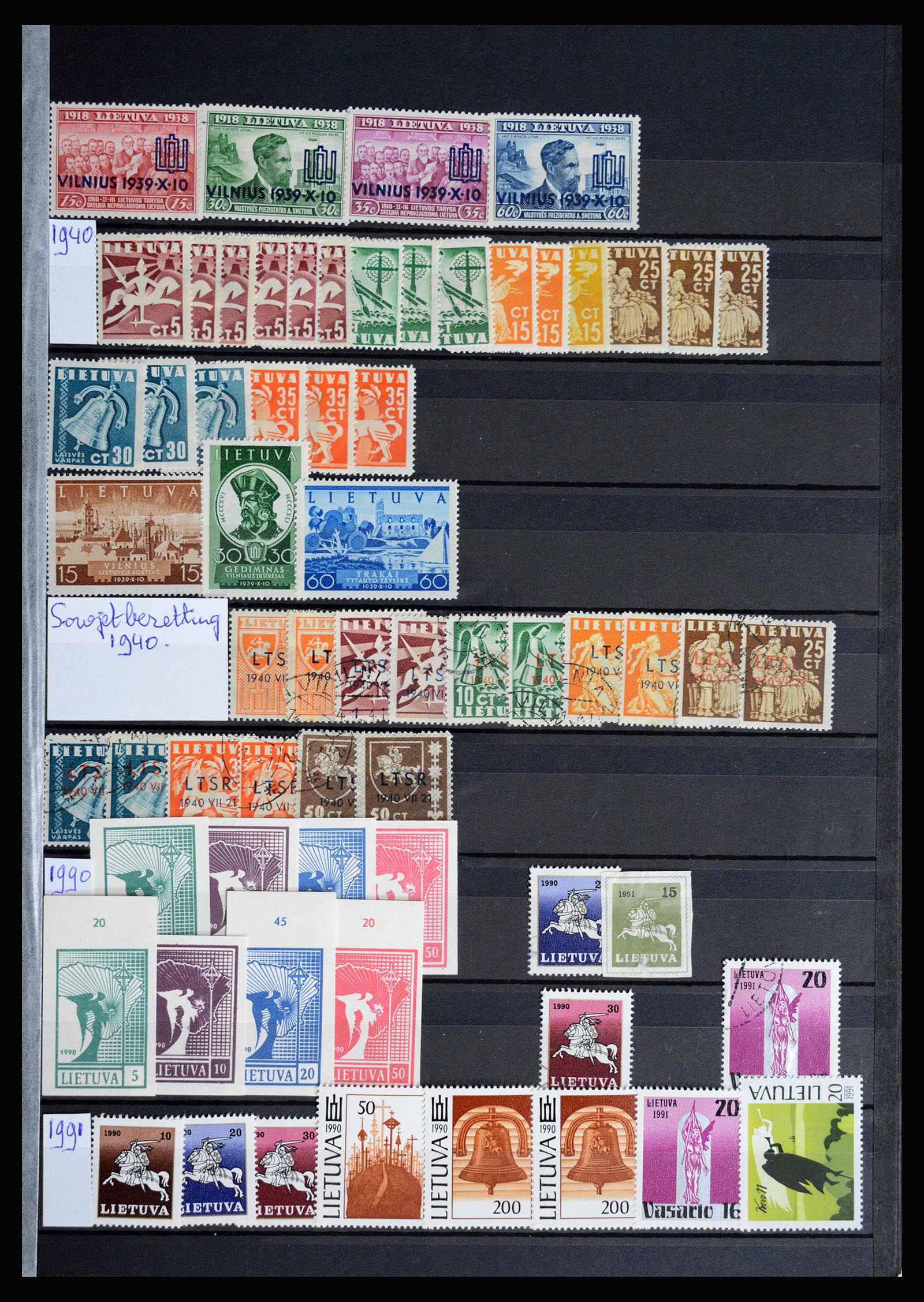 37058 044 - Postzegelverzameling 37058 Baltische Staten 1918-2020.