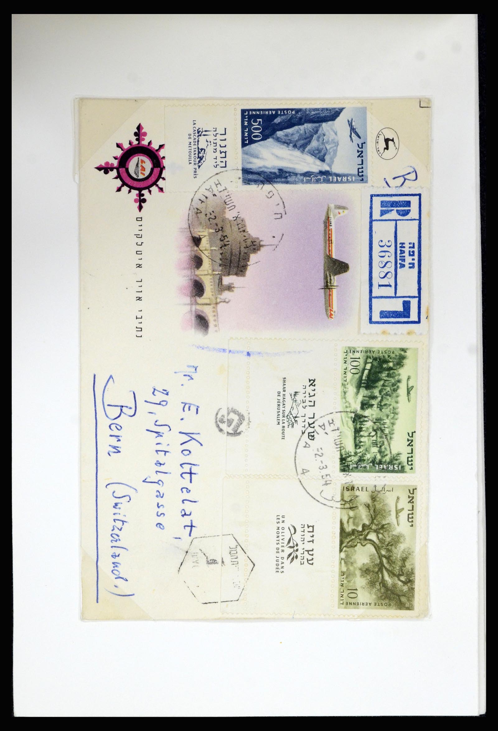 37059 041 - Postzegelverzameling 37059 Israël brieven en FDC's 1948-1970.