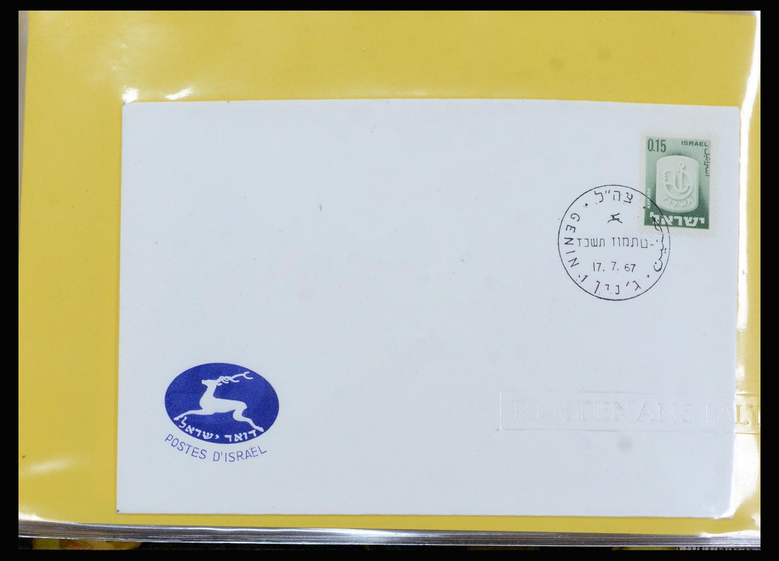 37059 126 - Postzegelverzameling 37059 Israël brieven en FDC's 1948-1970.