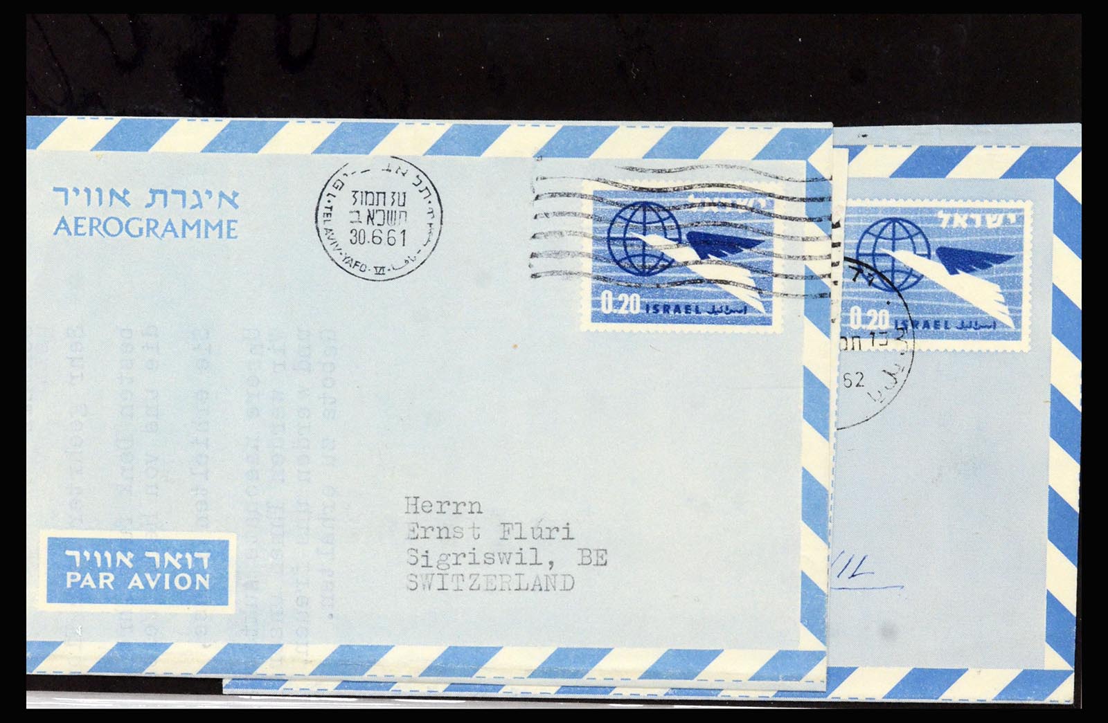 37059 504 - Postzegelverzameling 37059 Israël brieven en FDC's 1948-1970.