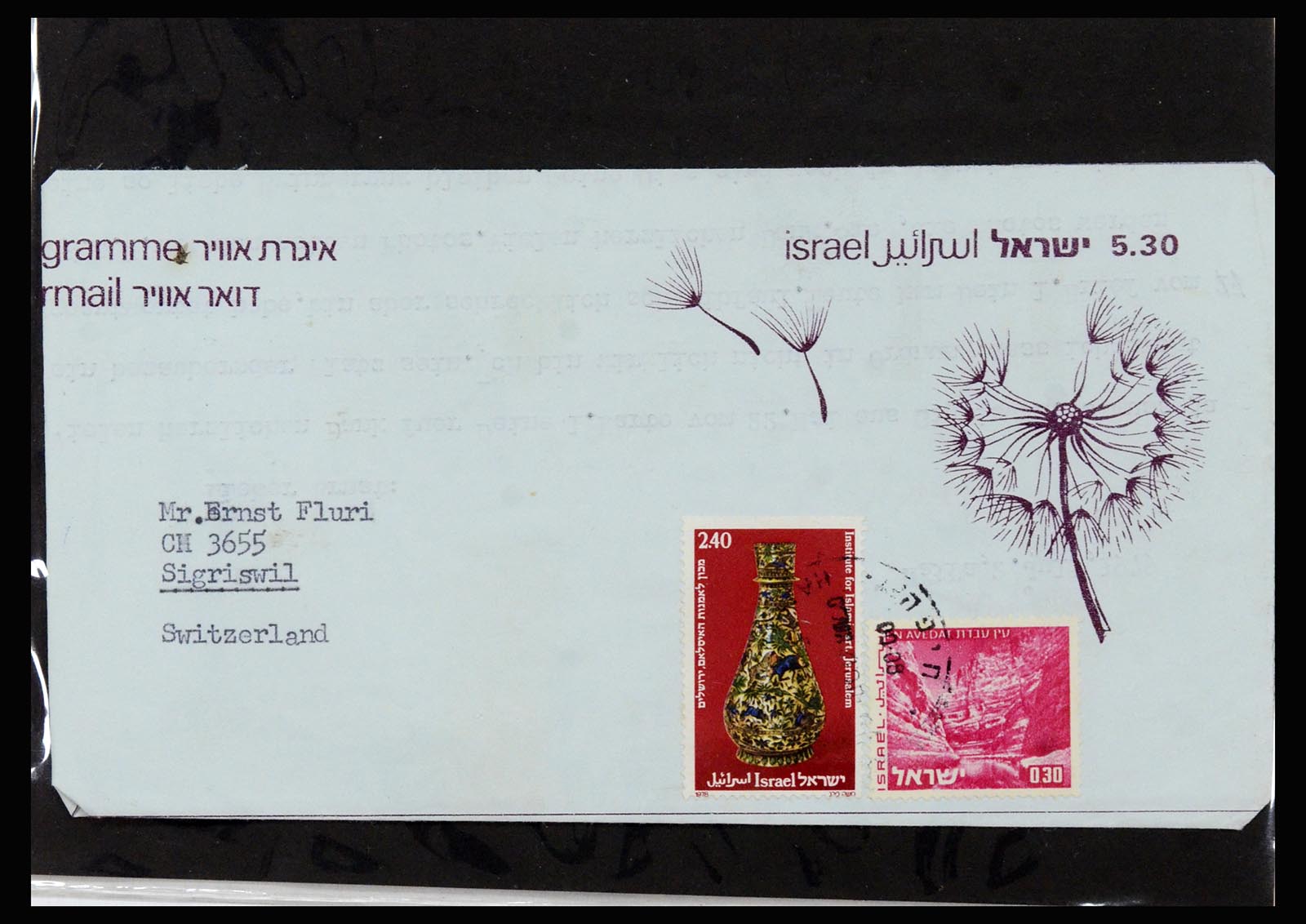 37059 527 - Postzegelverzameling 37059 Israël brieven en FDC's 1948-1970.